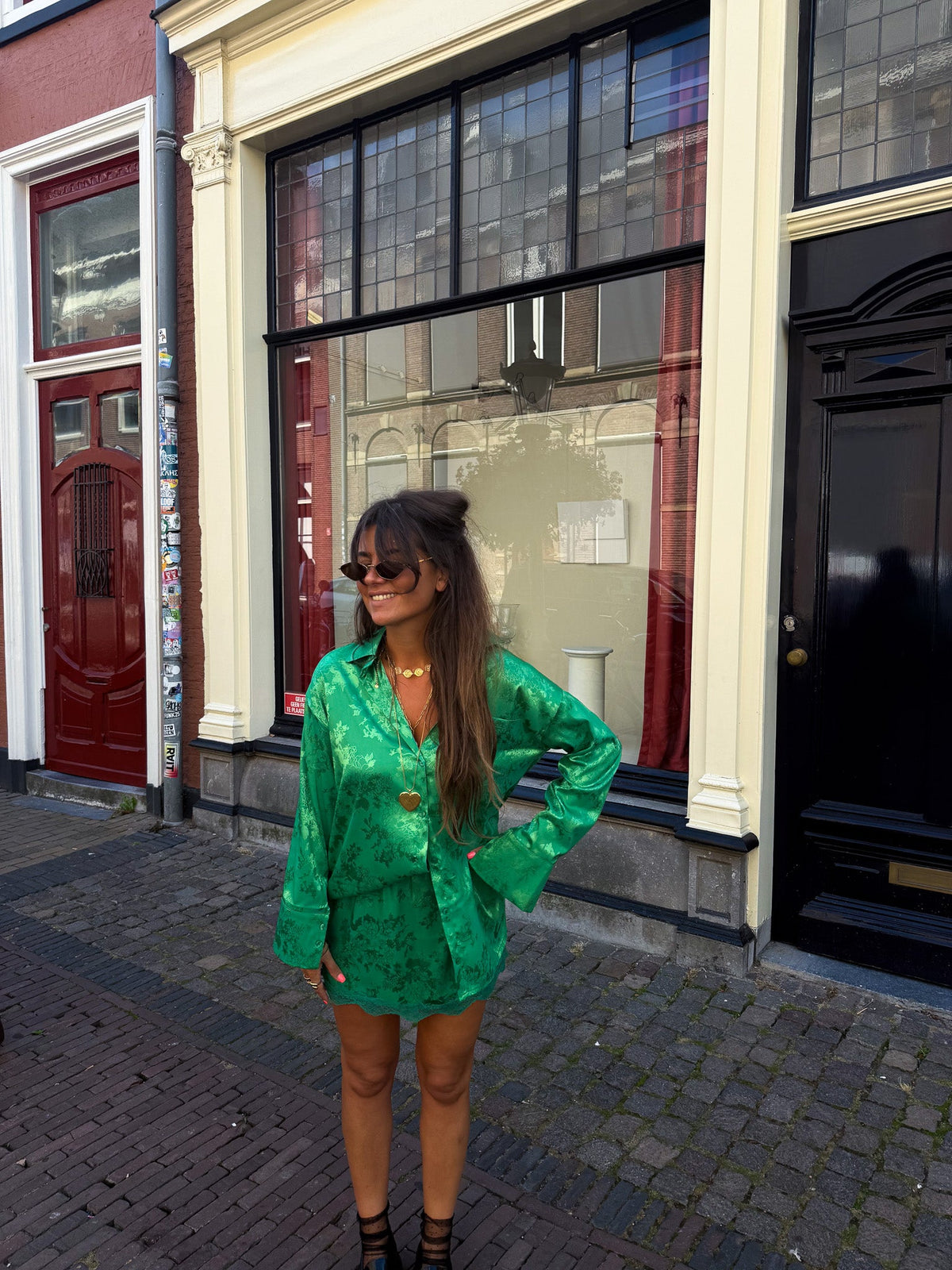 Noray Satin Set | Green
