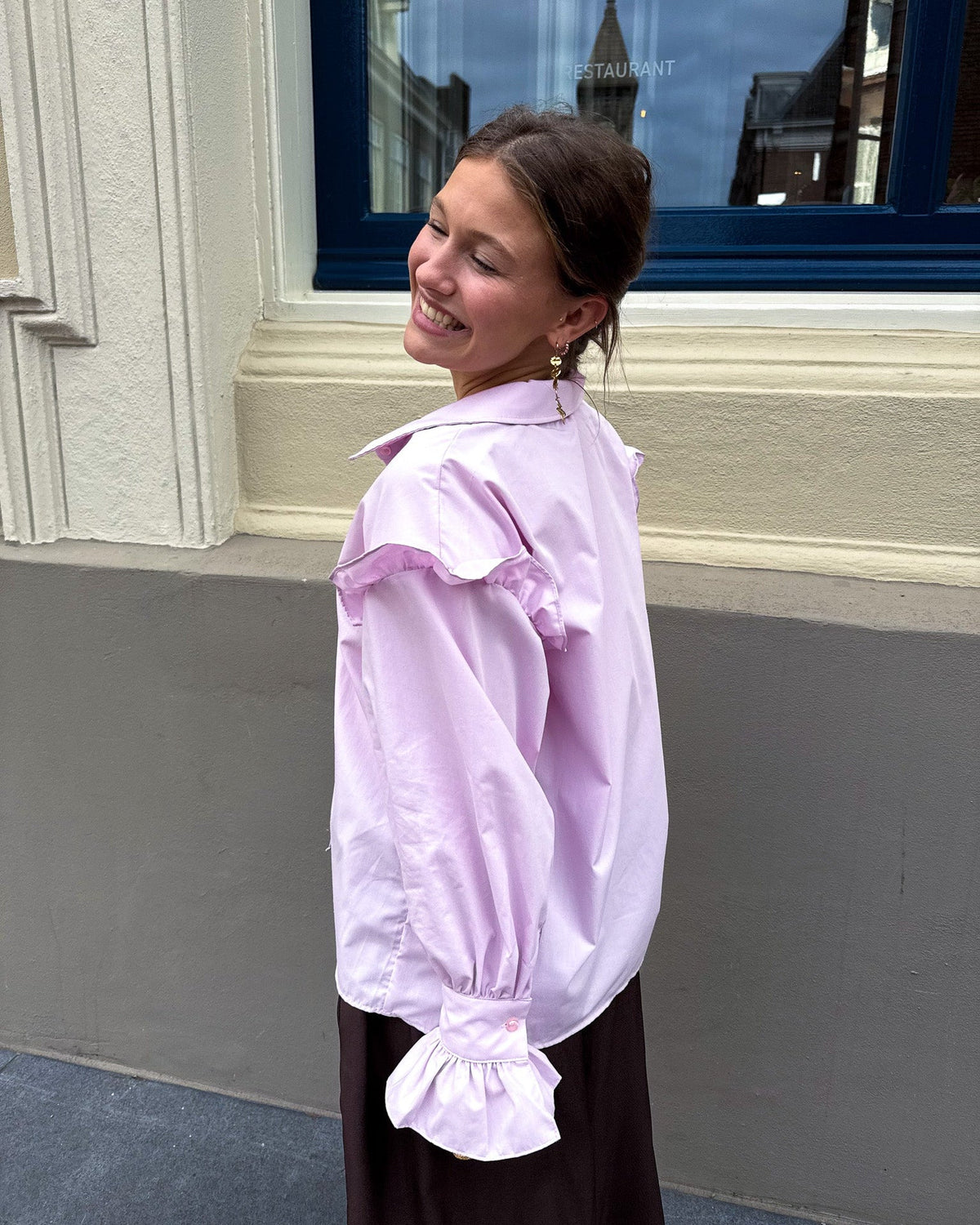 Joy Volant Blouse | Rose