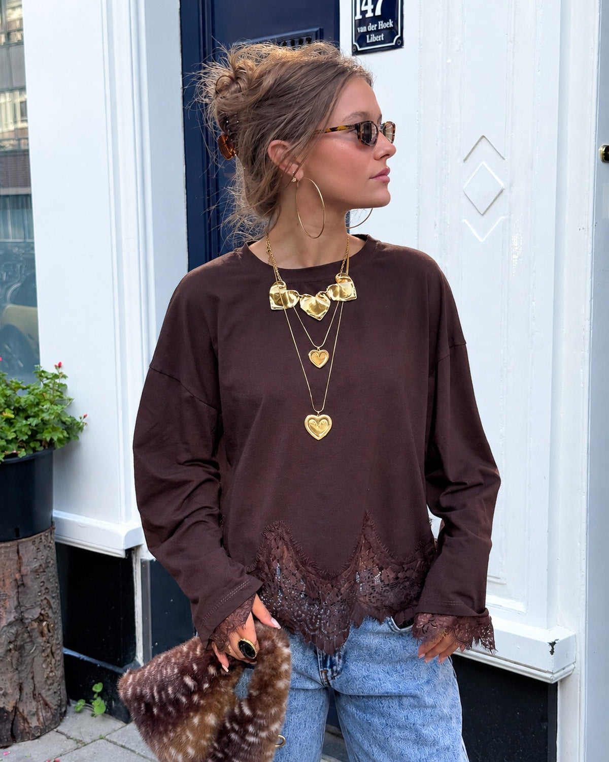 Lerry Lace Longsleeve | Brown
