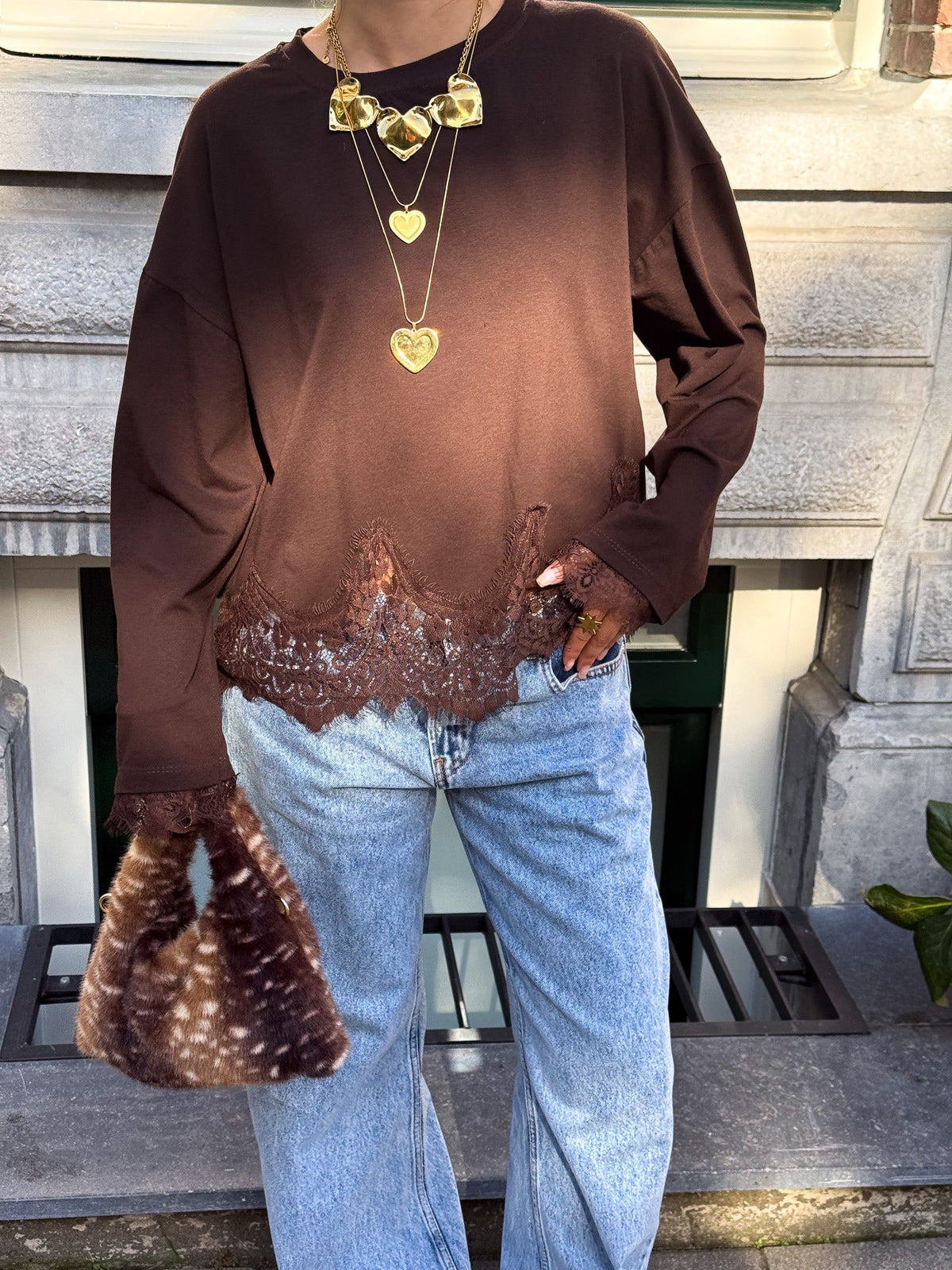 Lerry Lace Longsleeve | Brown