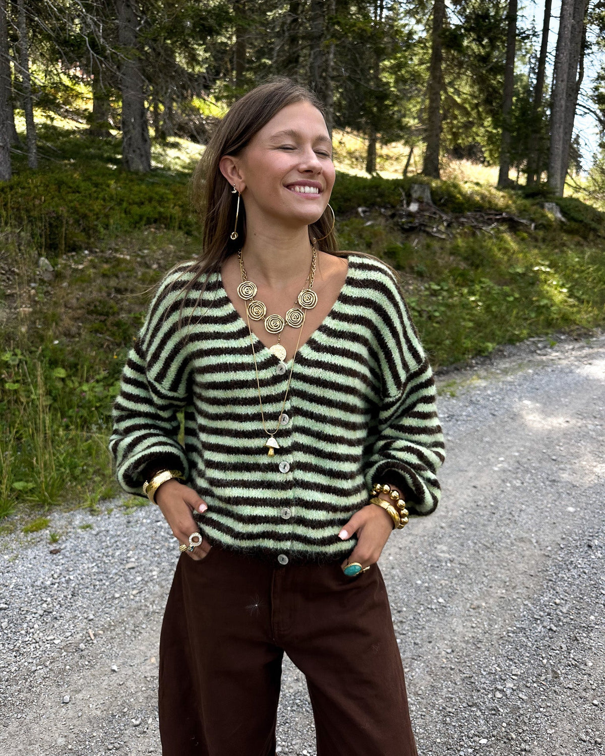 Cane Gestreept Vest | Brown