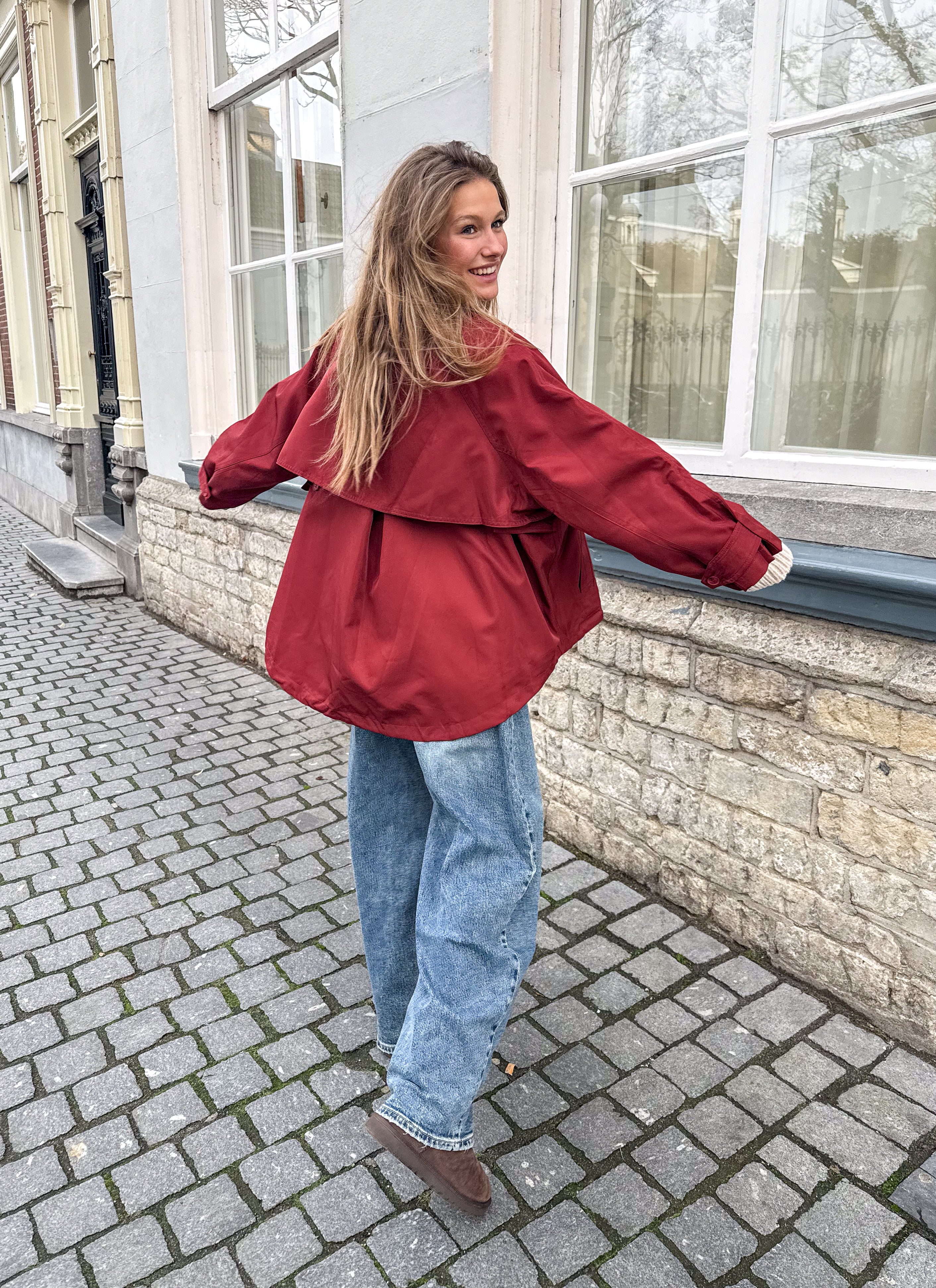 Alain Trenchcoat Red