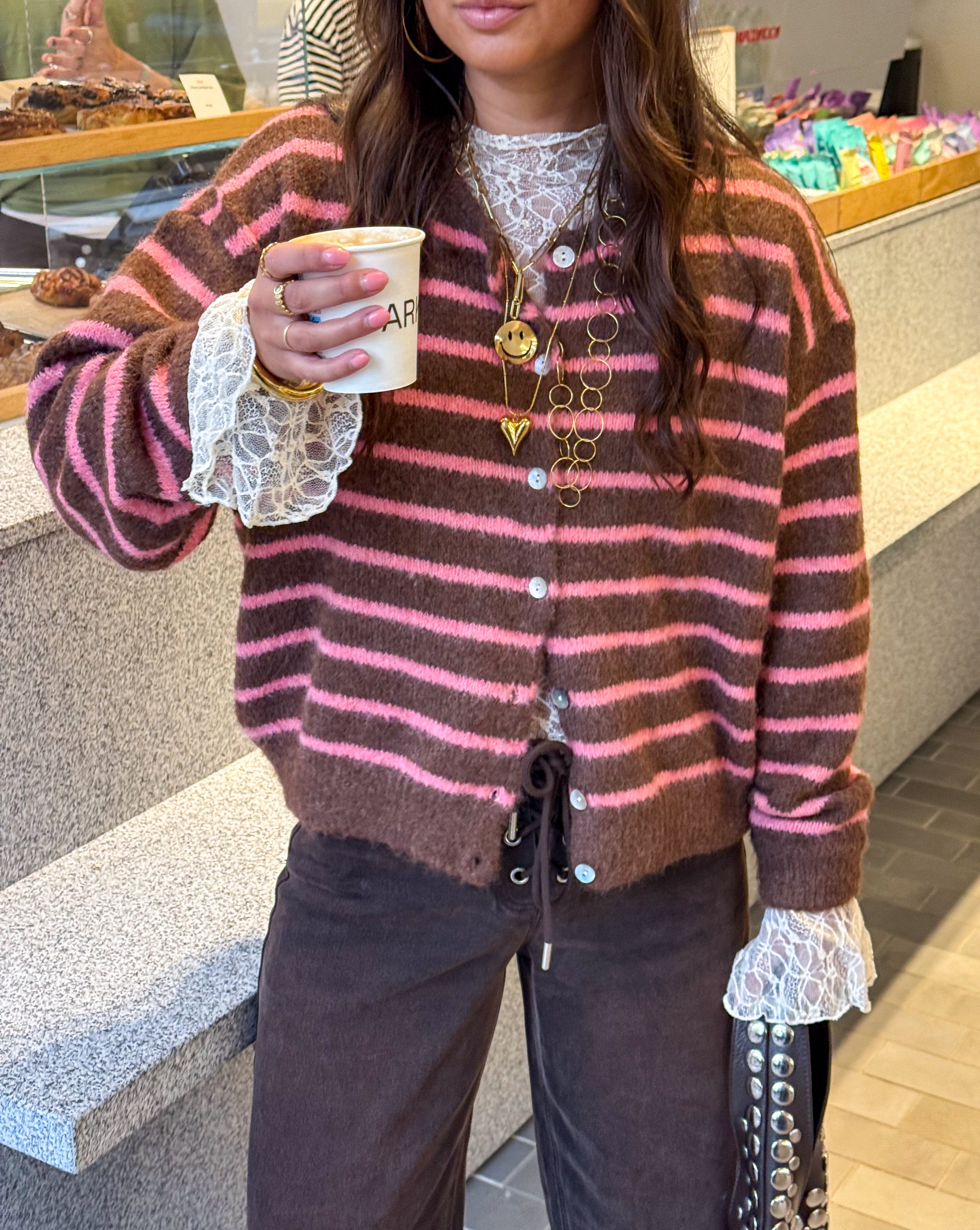 Jade Lace Longsleeve Top Creme