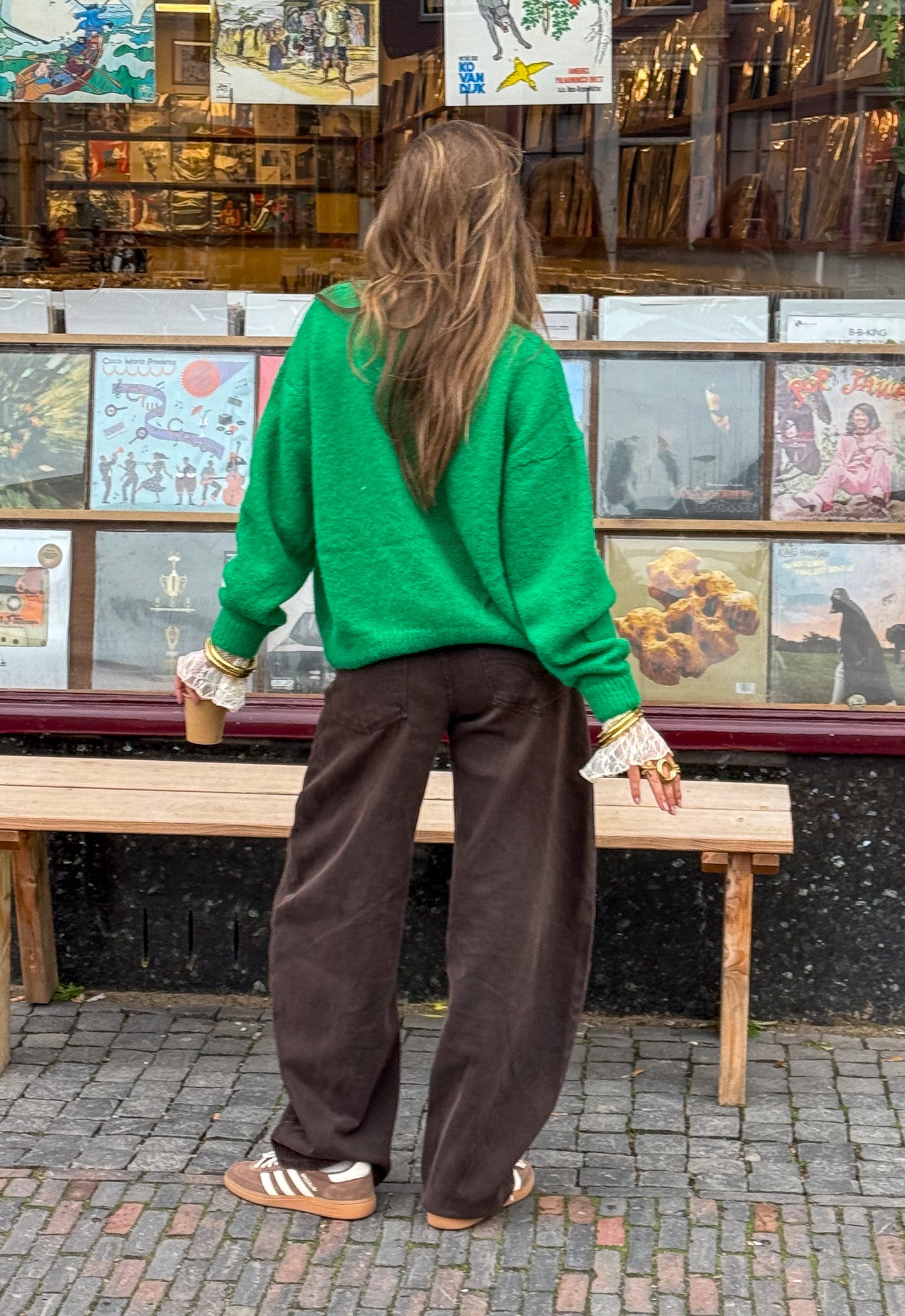 Baggy Balloon Fit Jeans Brown