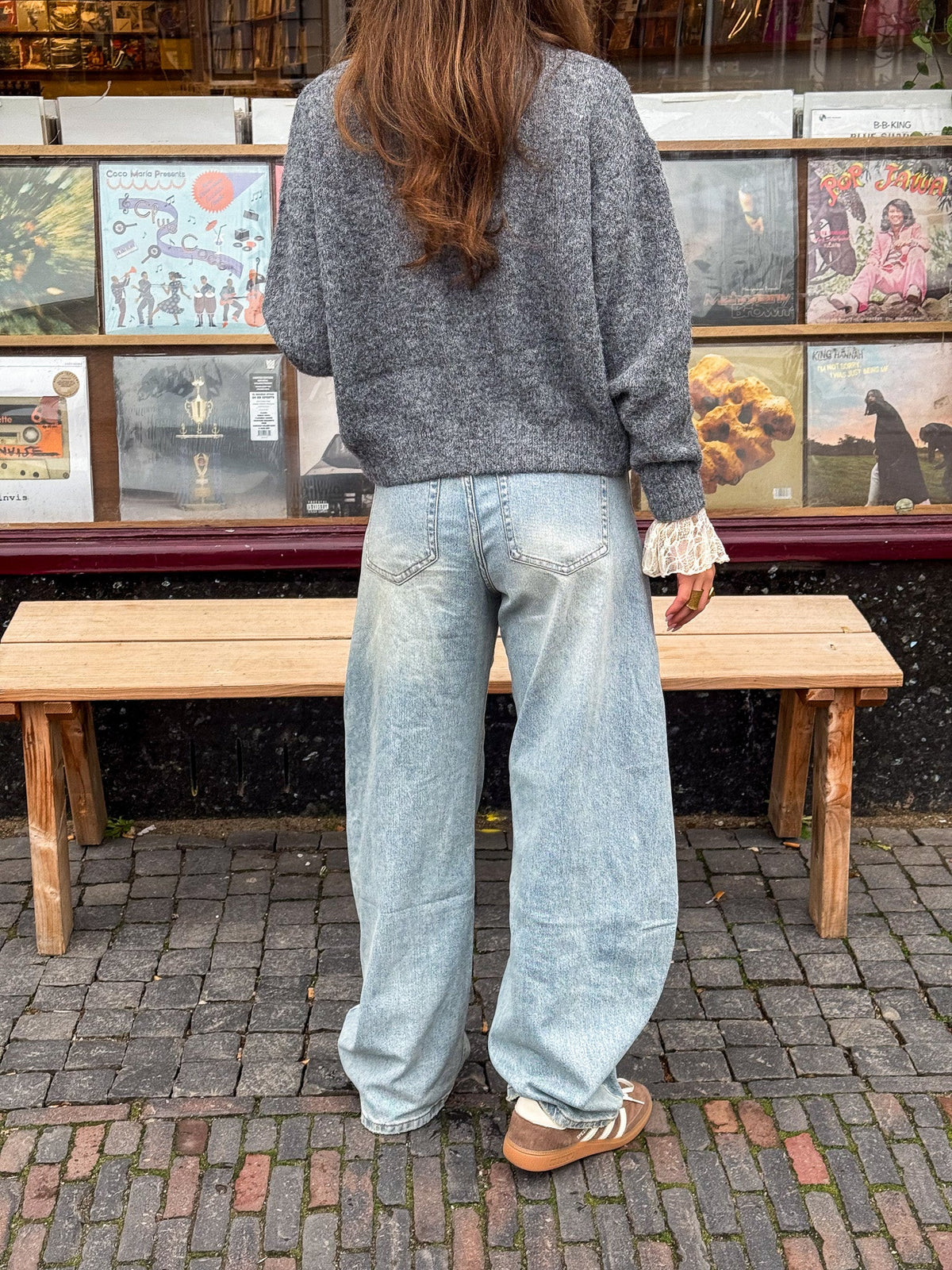 Barrel Balloon Jeans Light Fade Wash | Sky Blue