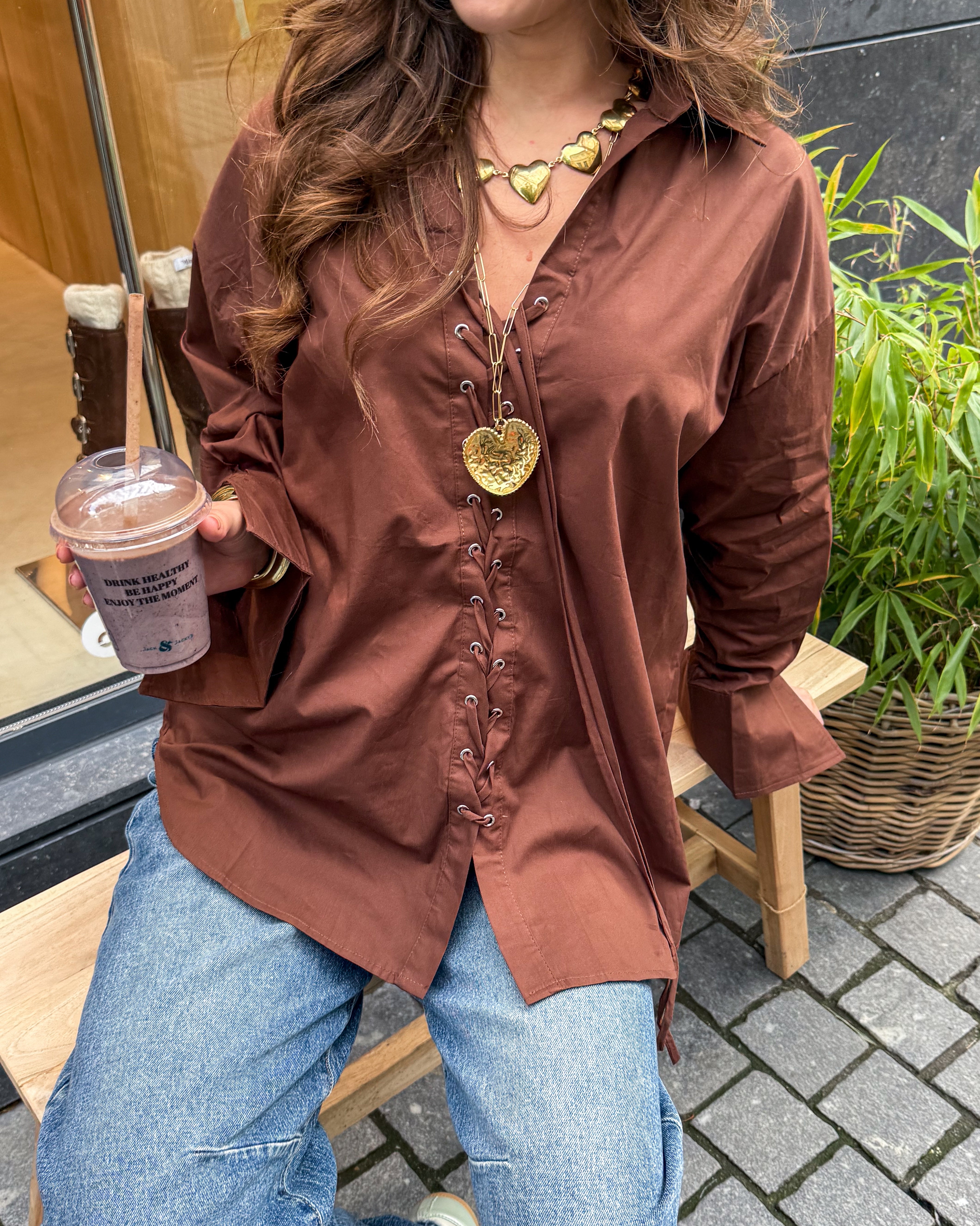 Cleo Blouse Brown