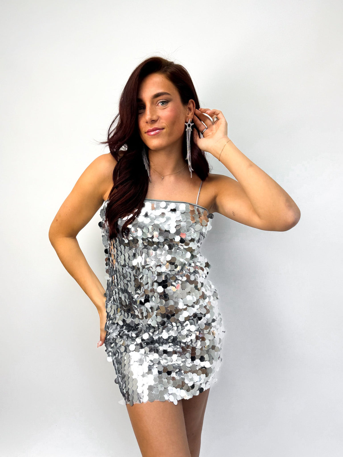 Cosmic Glow Jurk | Silver