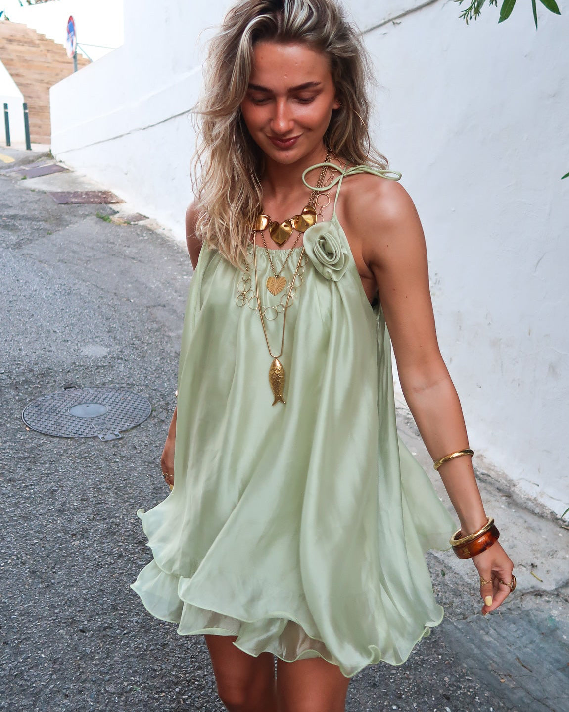 Solene Dress Green