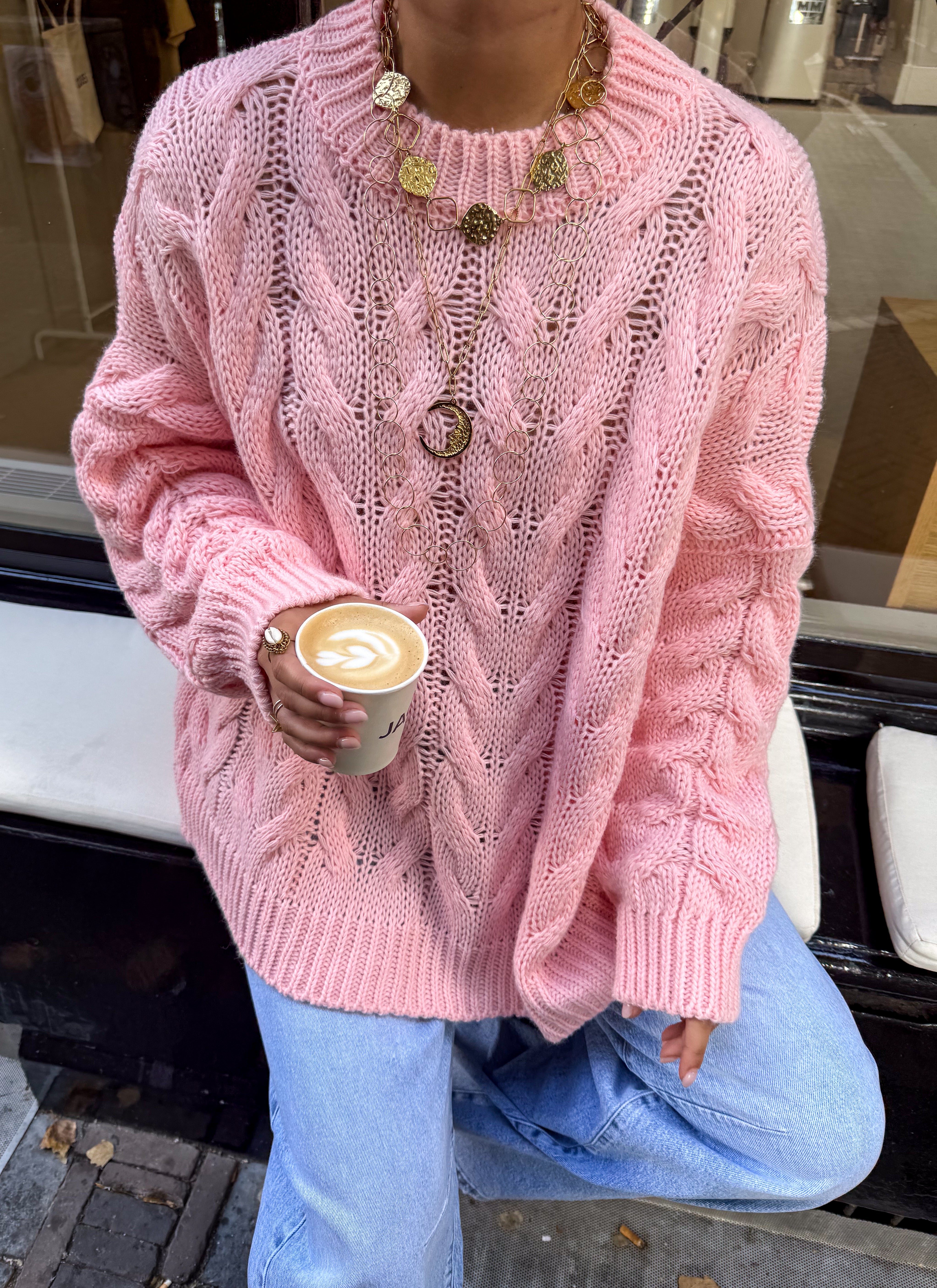 Cuddle Weather Sweater Rose