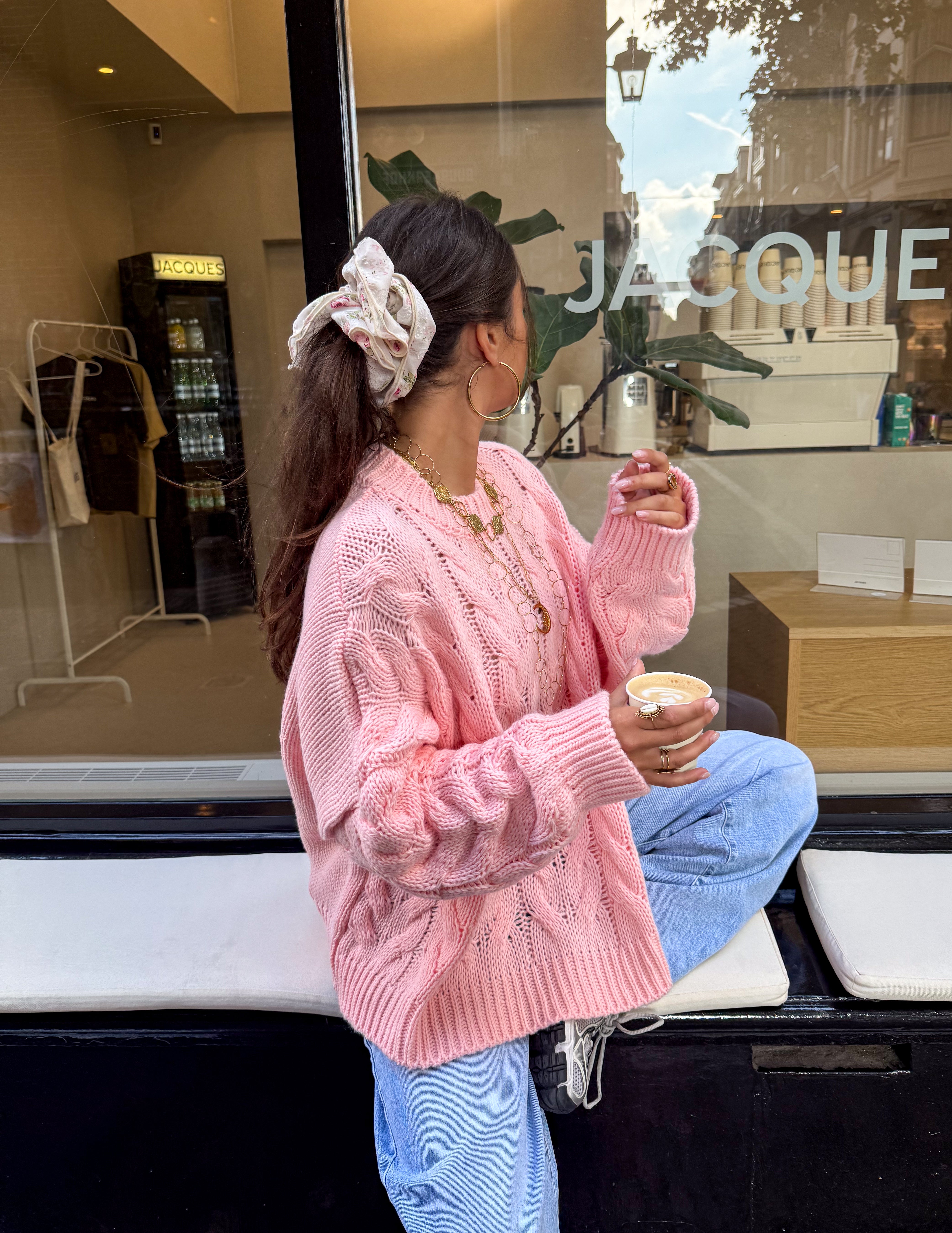 Cuddle Weather Sweater Rose