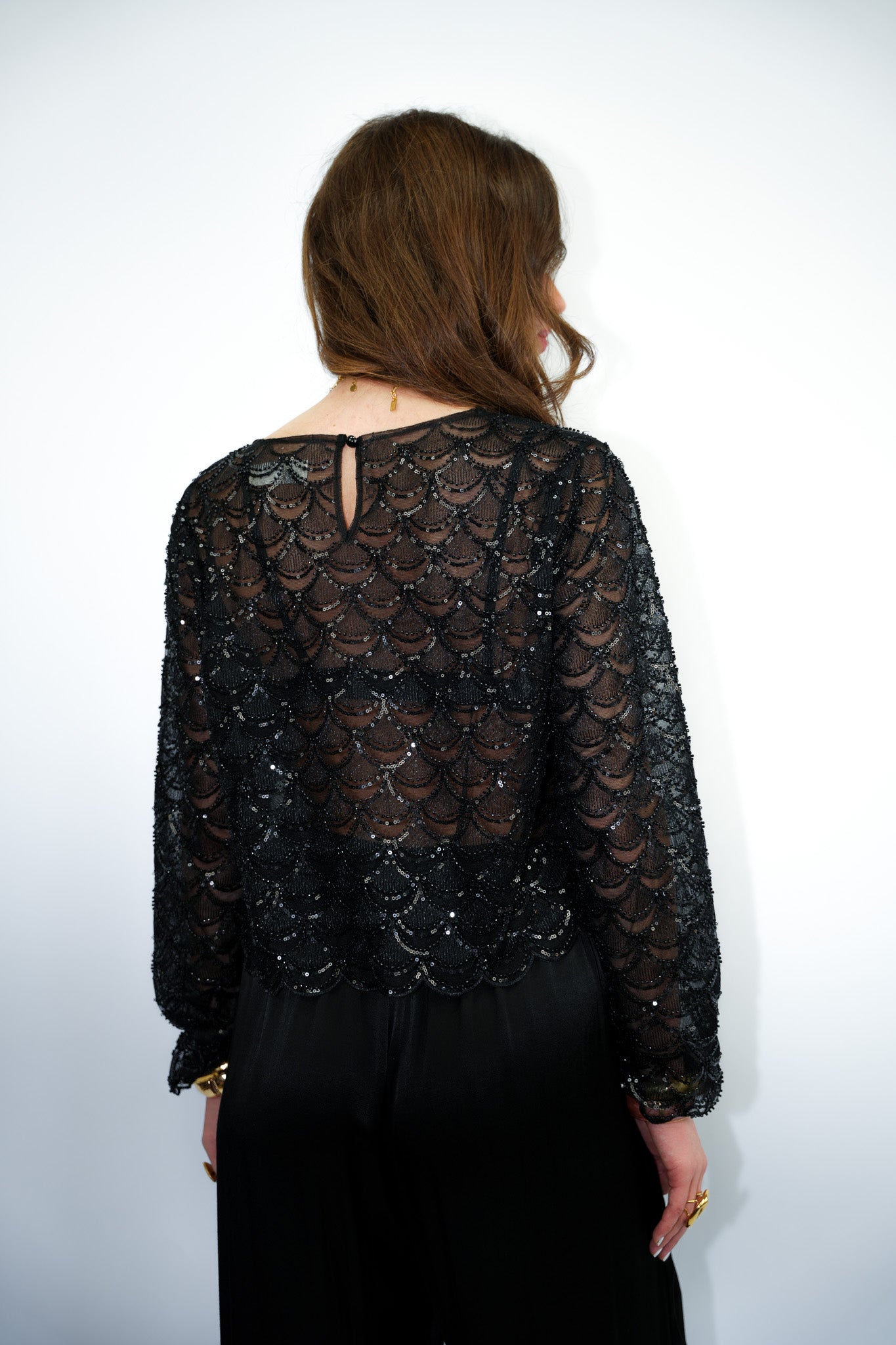 Elen Sparkle Top Black