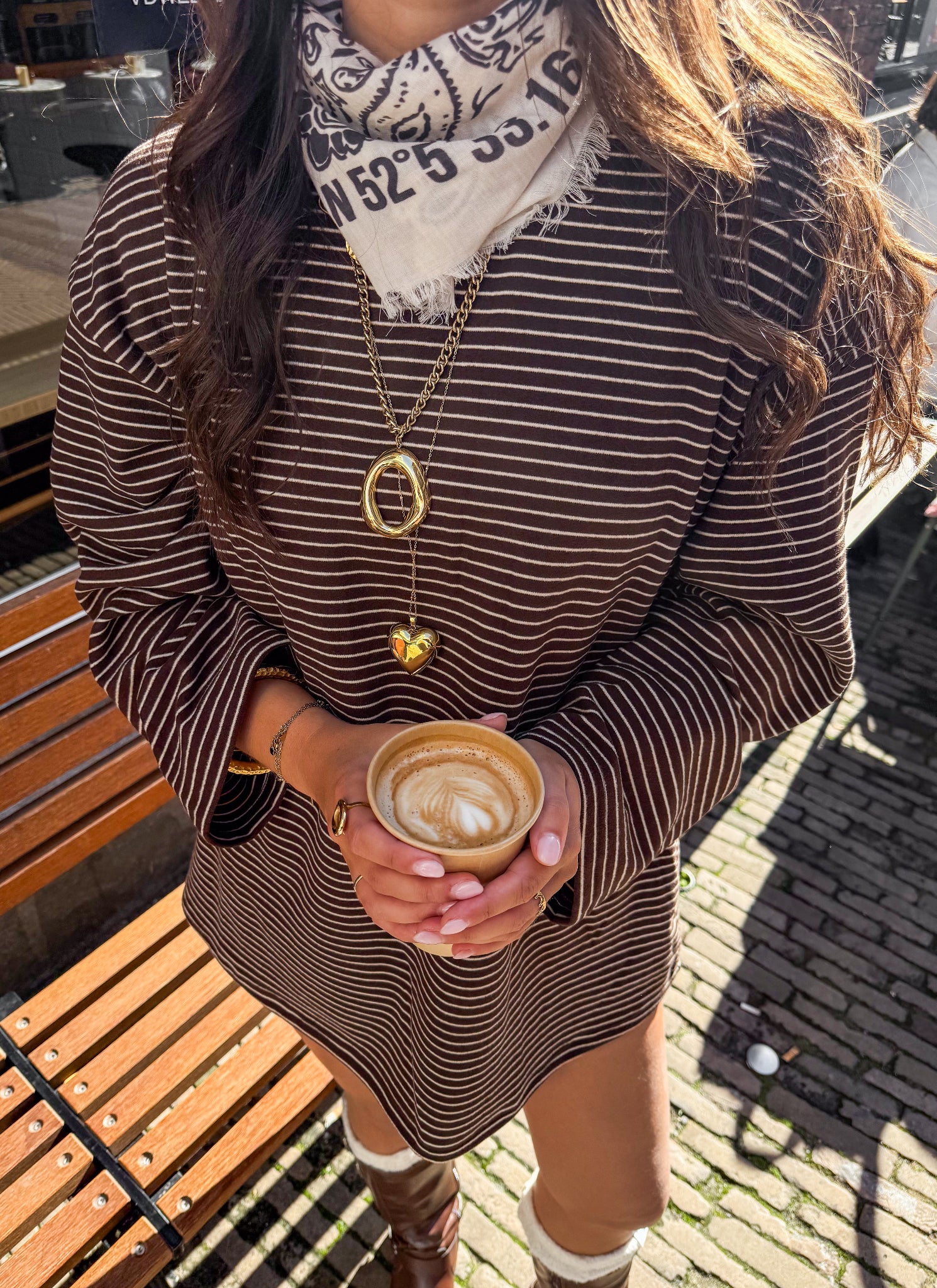 Faith Striped Longsleeve Brown