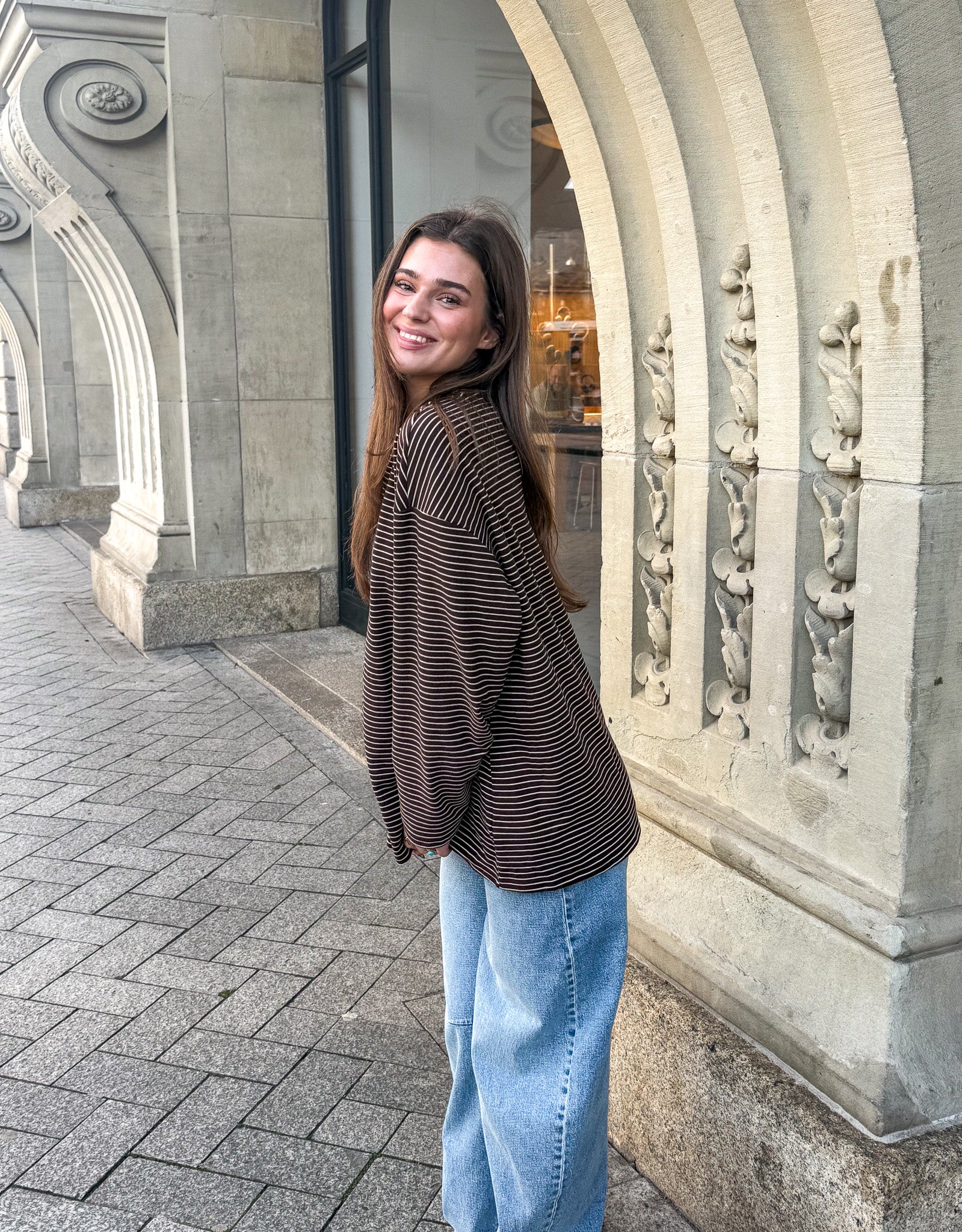 Faith Striped Longsleeve Brown