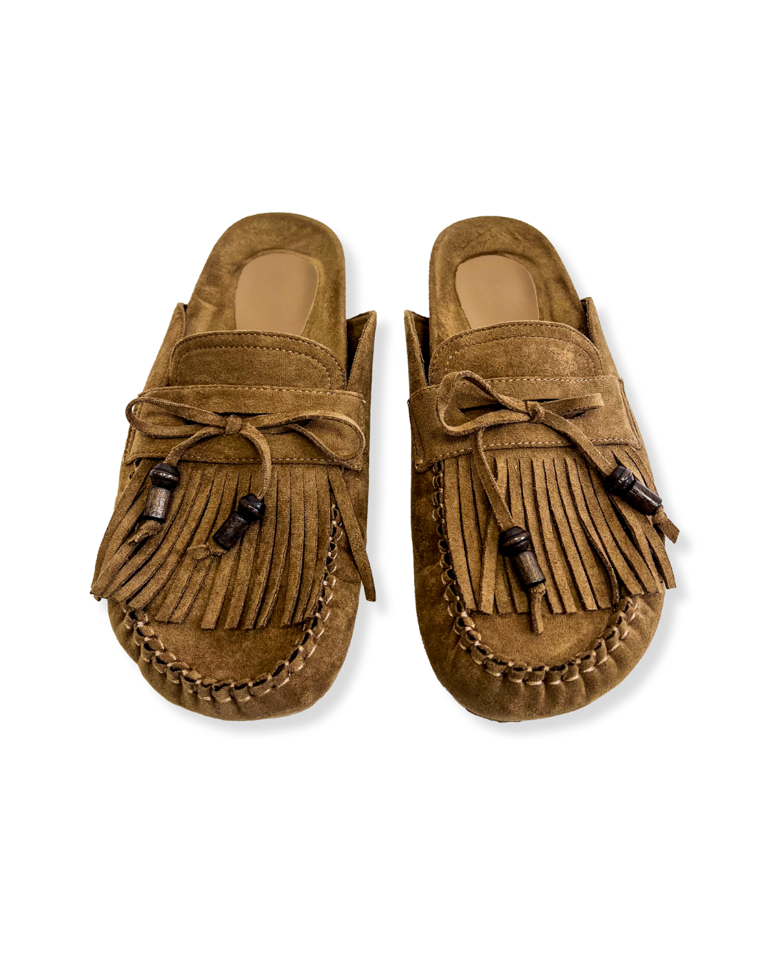 Fringe Loafers Camel