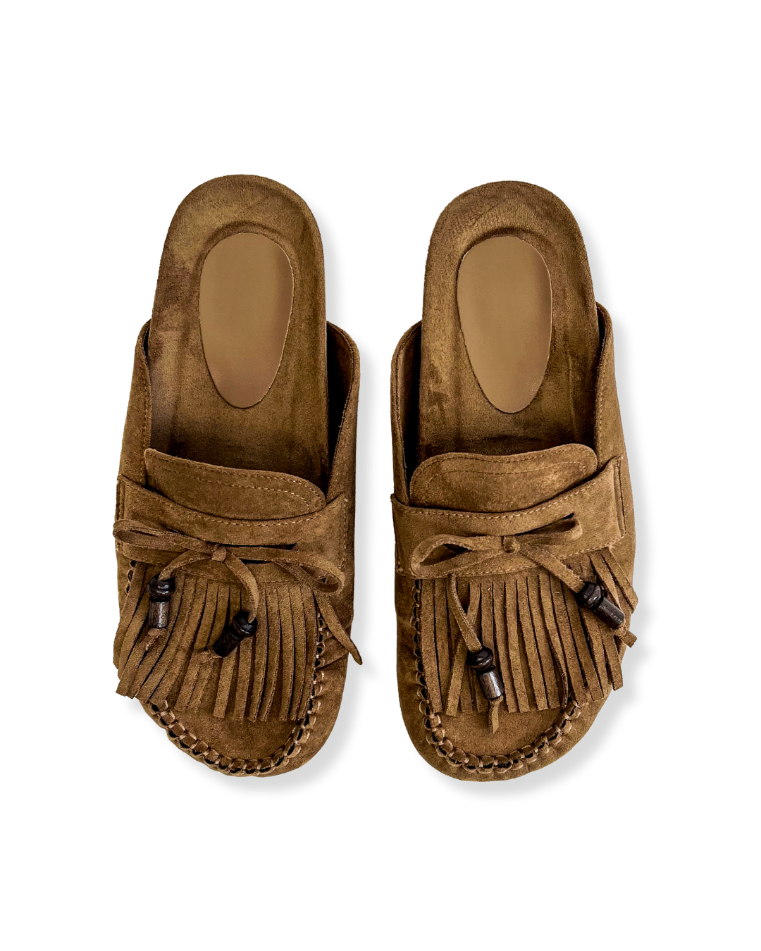 Fringe Loafers Camel