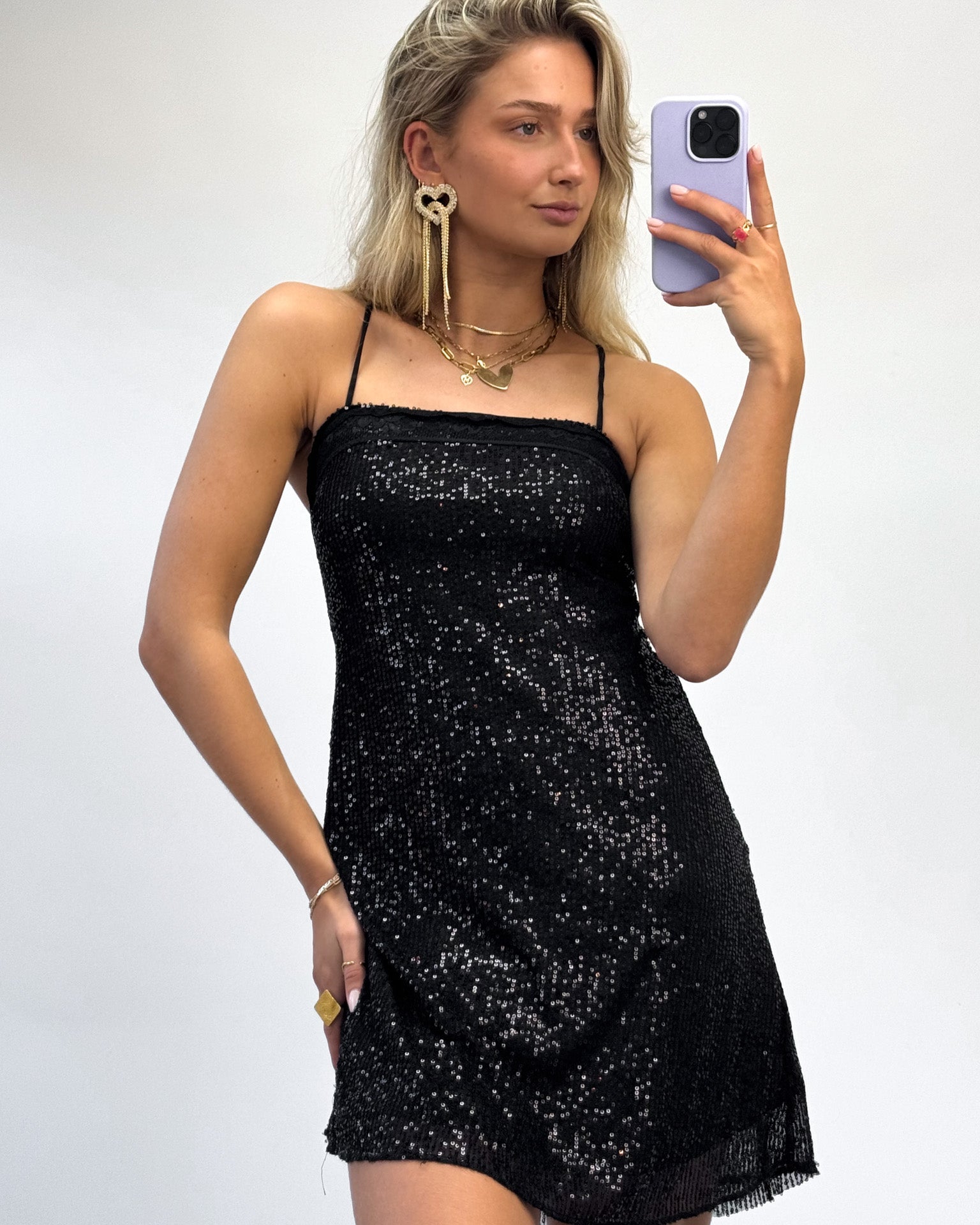 Gigi Sparkle Dress Black