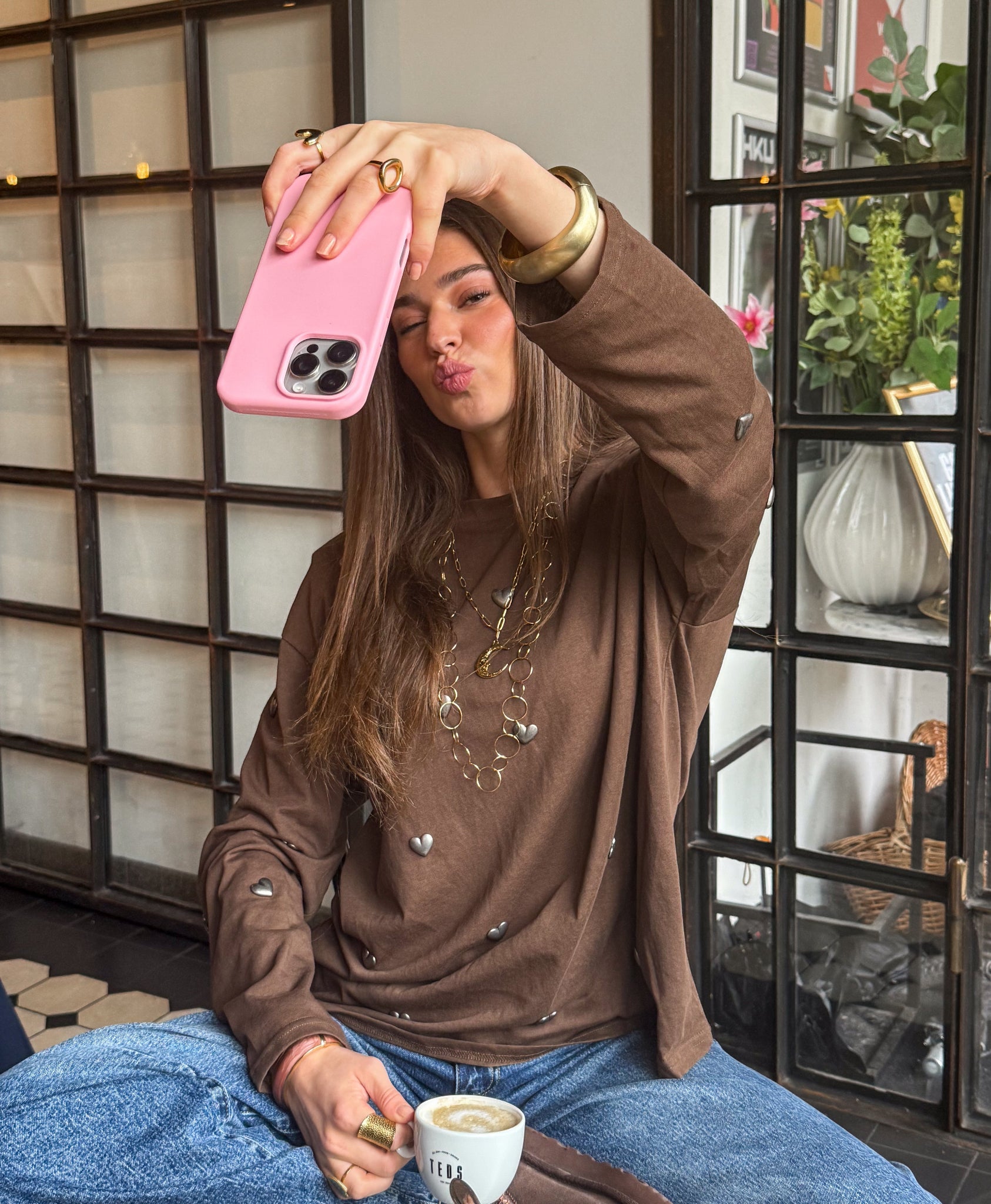 Heart Longsleeve Brown