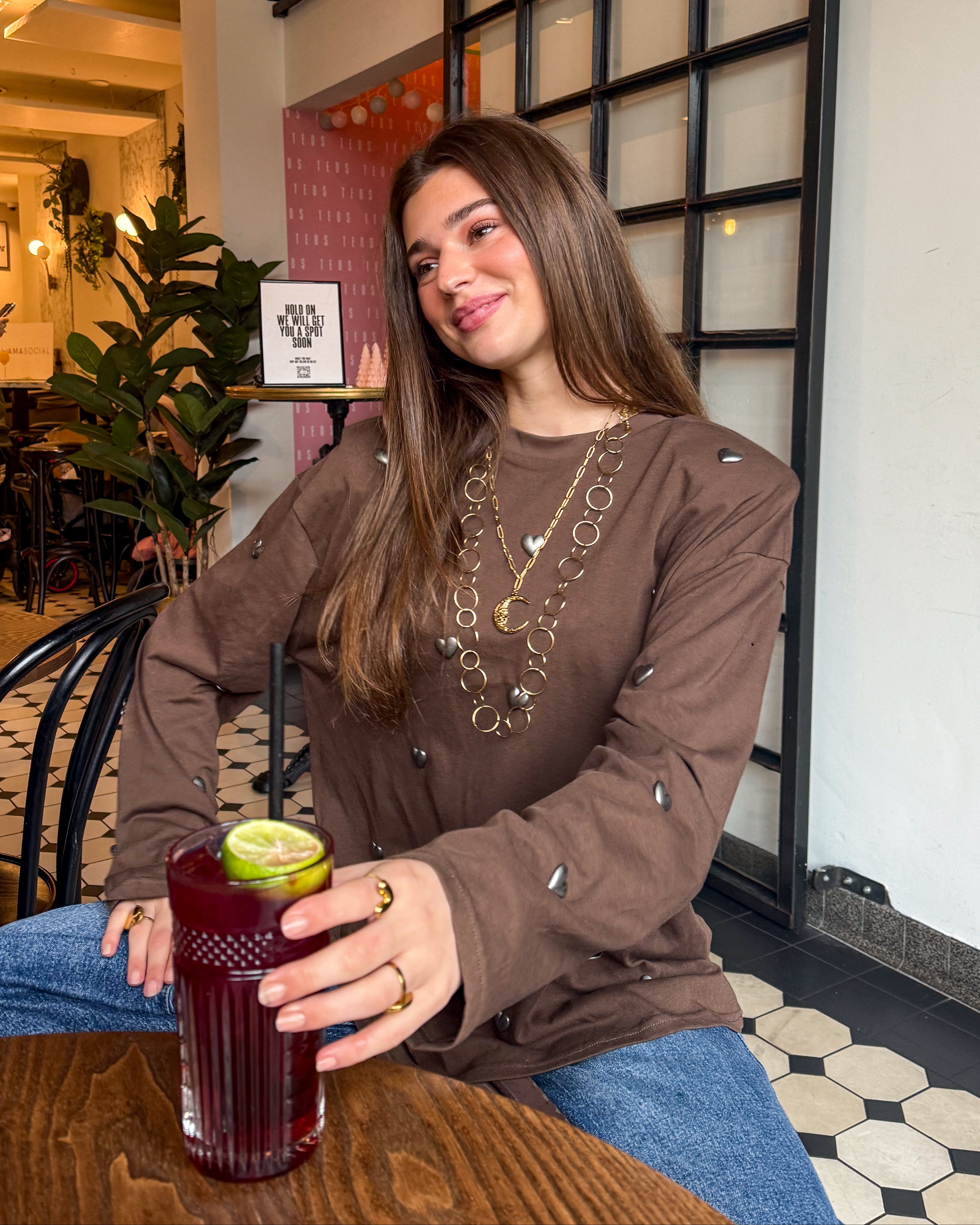 Heart Longsleeve Brown