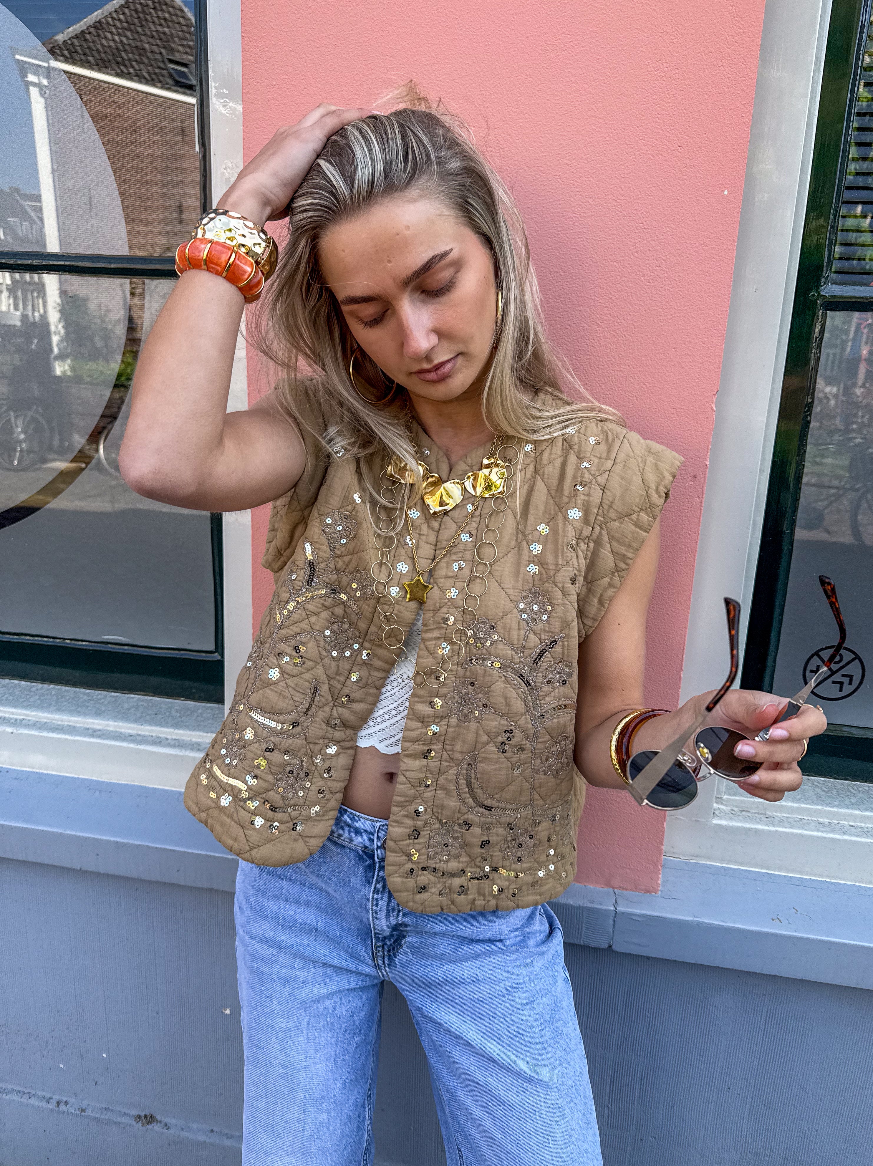 Gael Gilet Camel