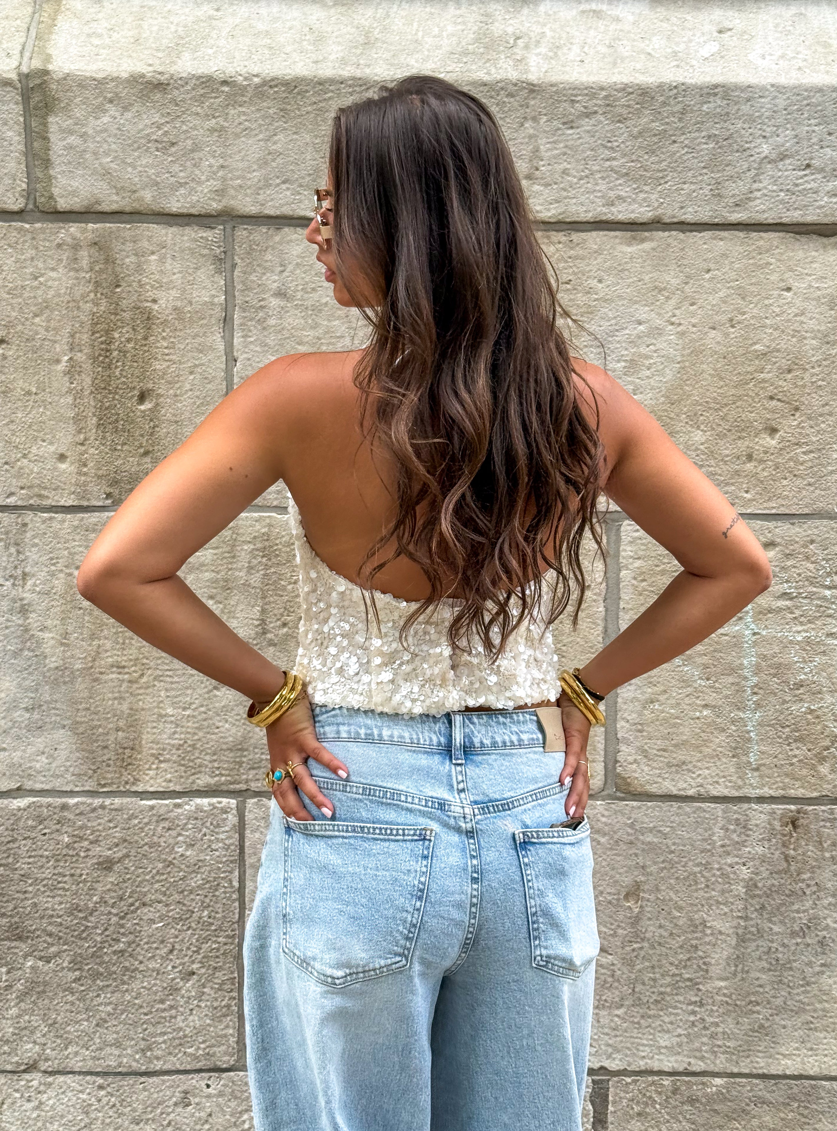 Greece Halter Top White