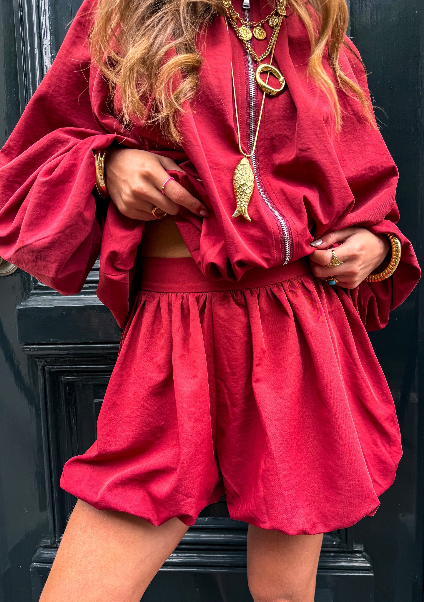 Inaya Balloon Short Red