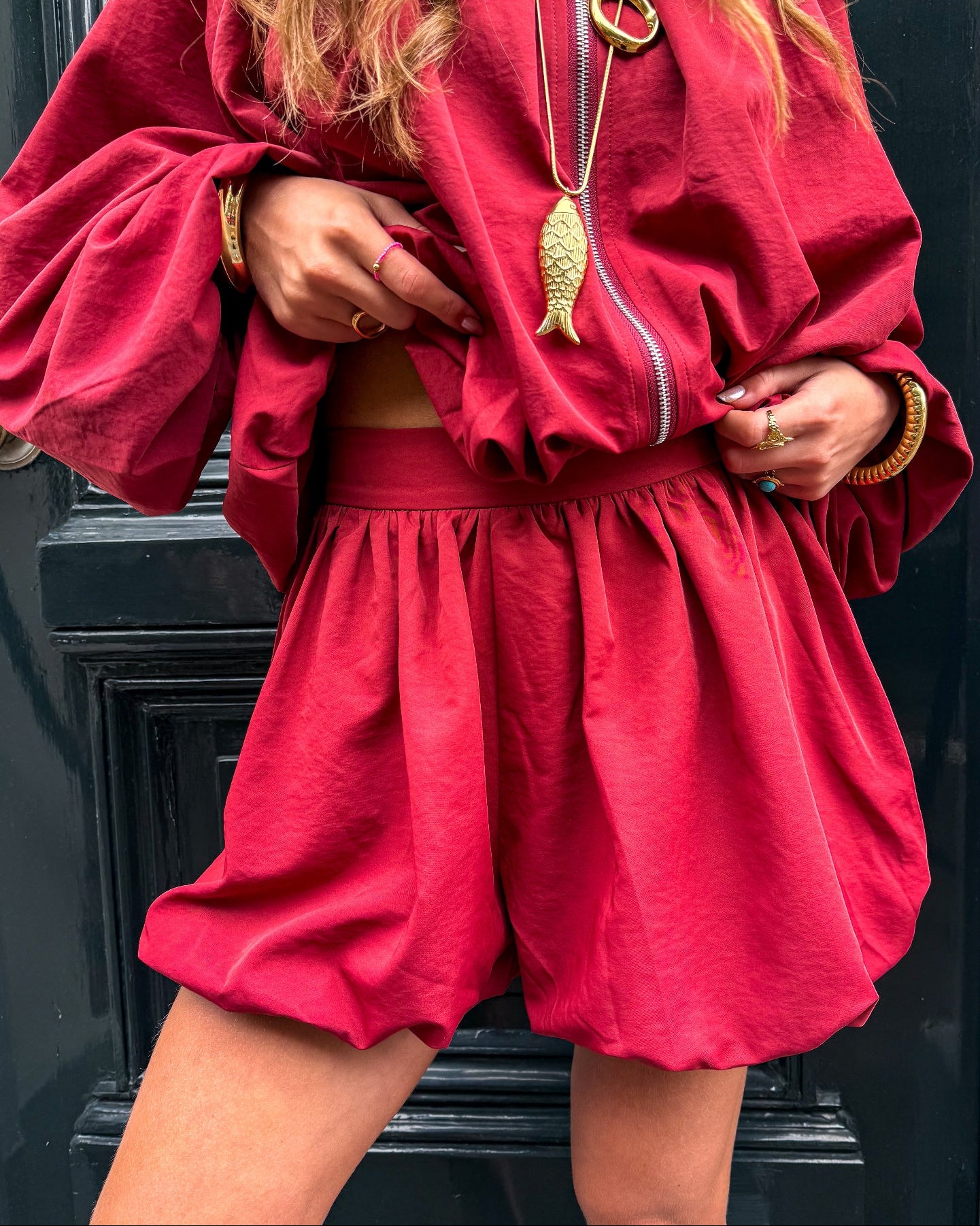 Inaya Balloon Short Red
