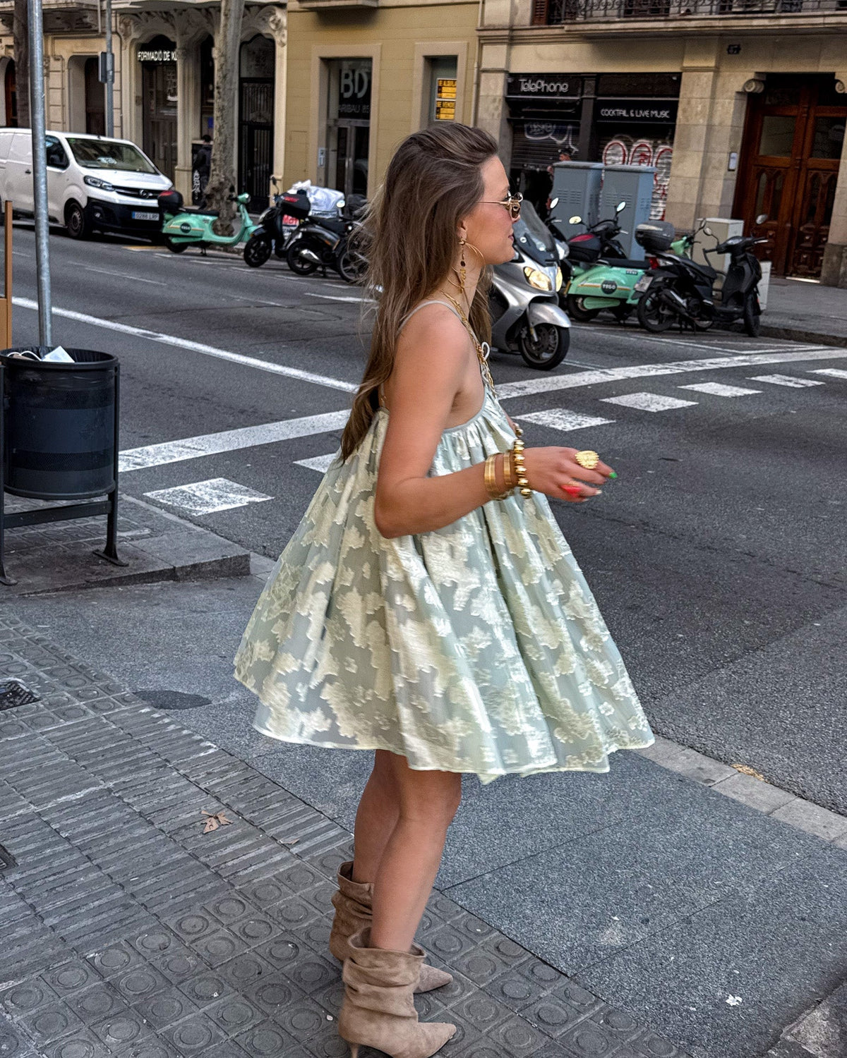 Jessey Flower Jurk | Green
