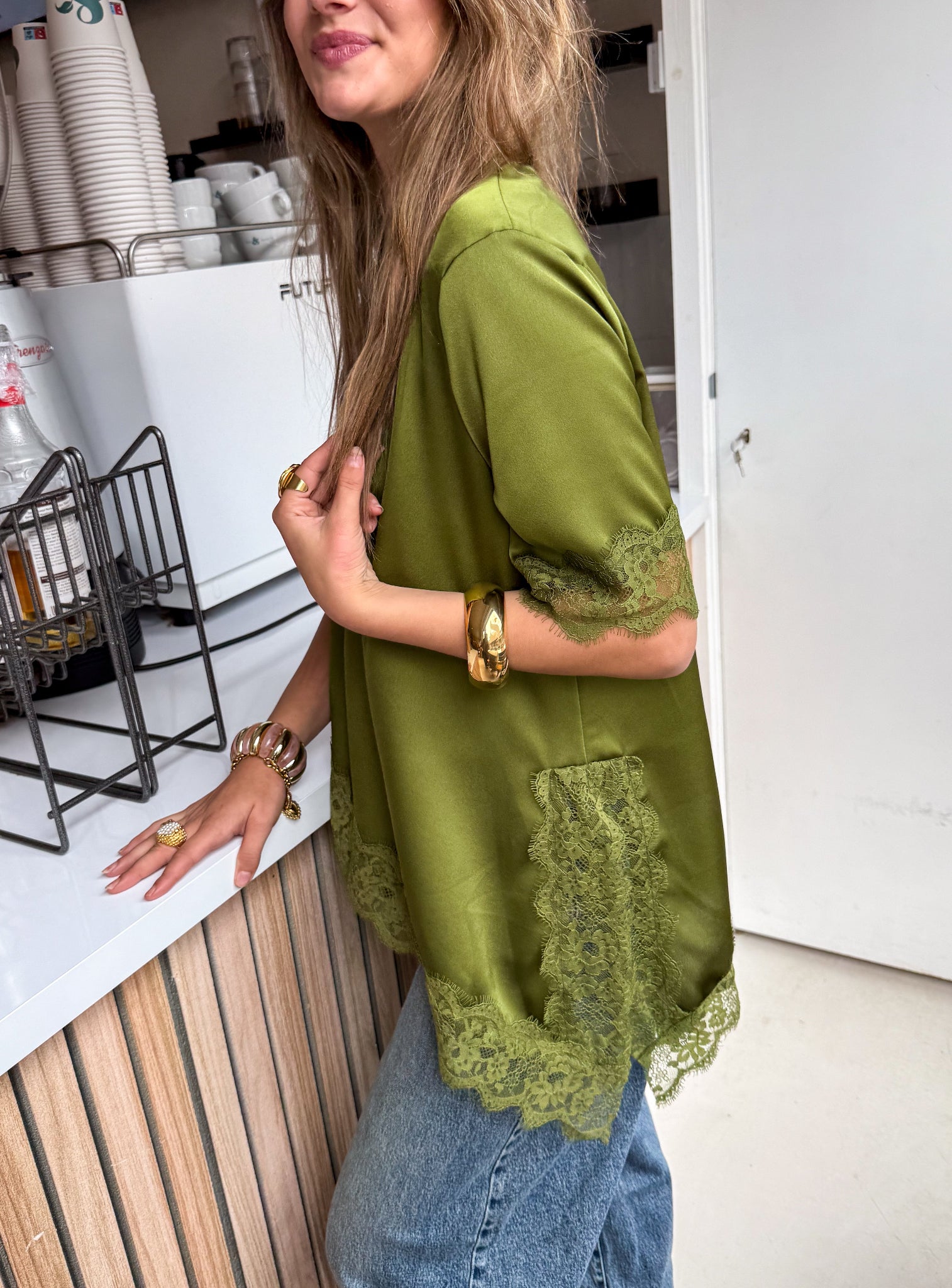 Misty Lace Top Green