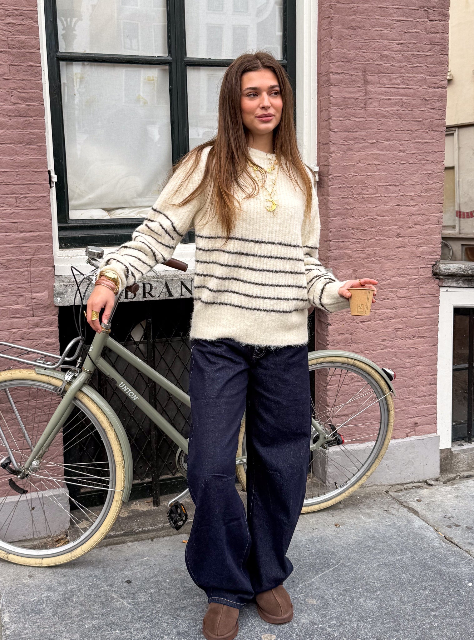 Nienke Sweater Brown Stripe