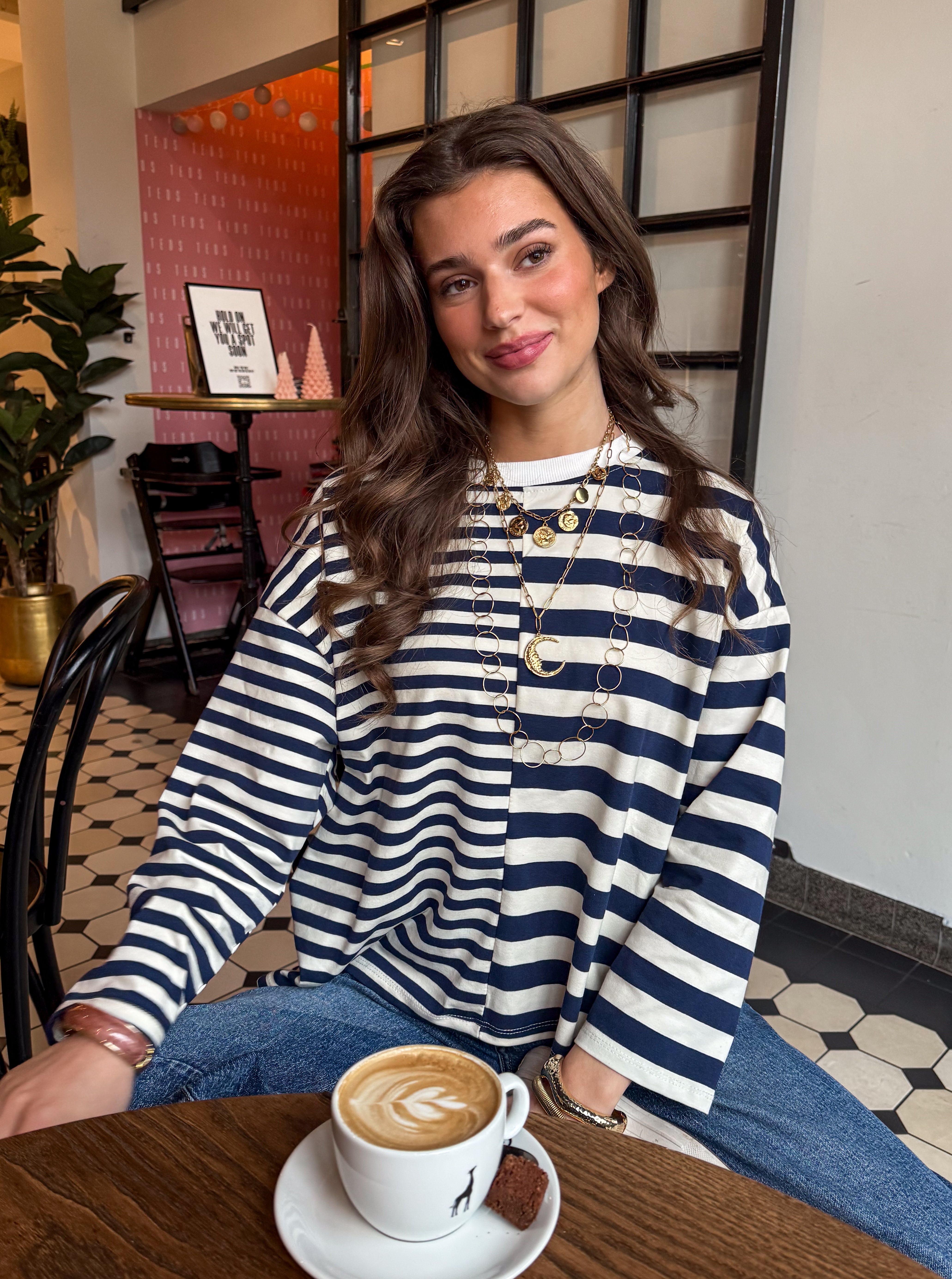 Noor Striped Longsleeve Navy