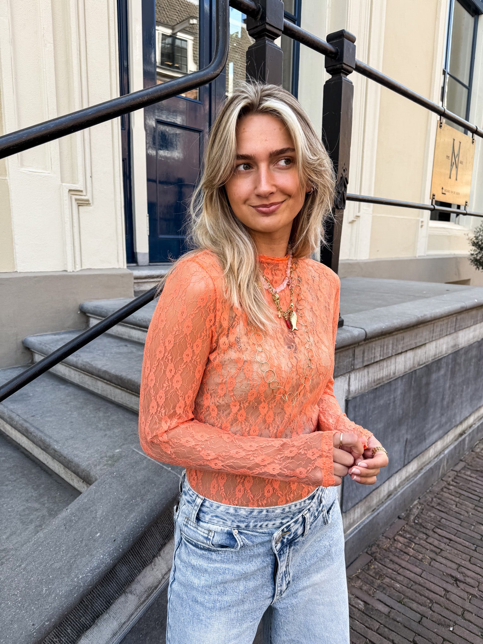 Orange Lace Body