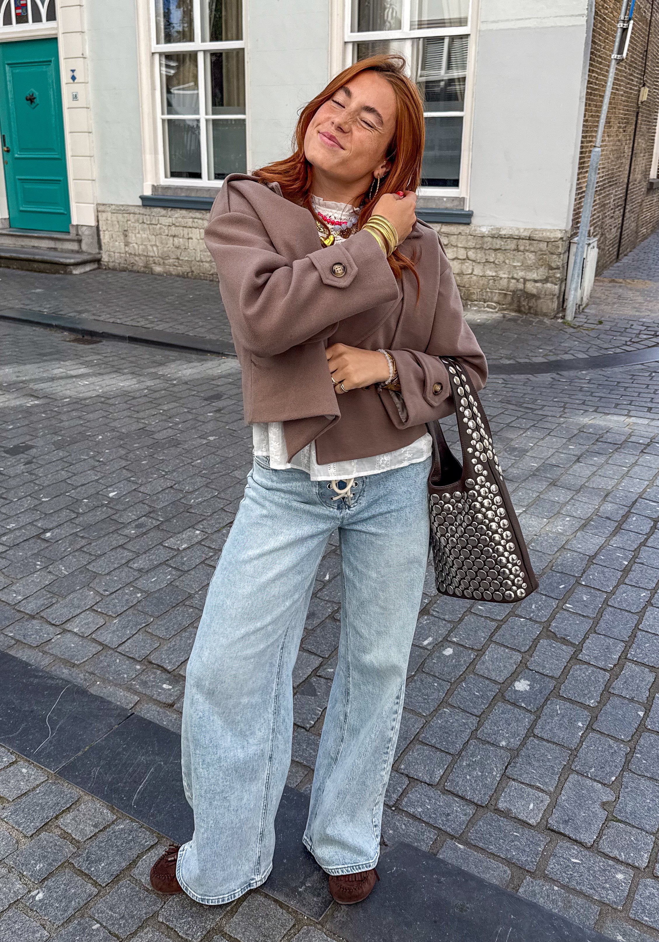 Paris Cropped Soft Trenchcoat Taupe
