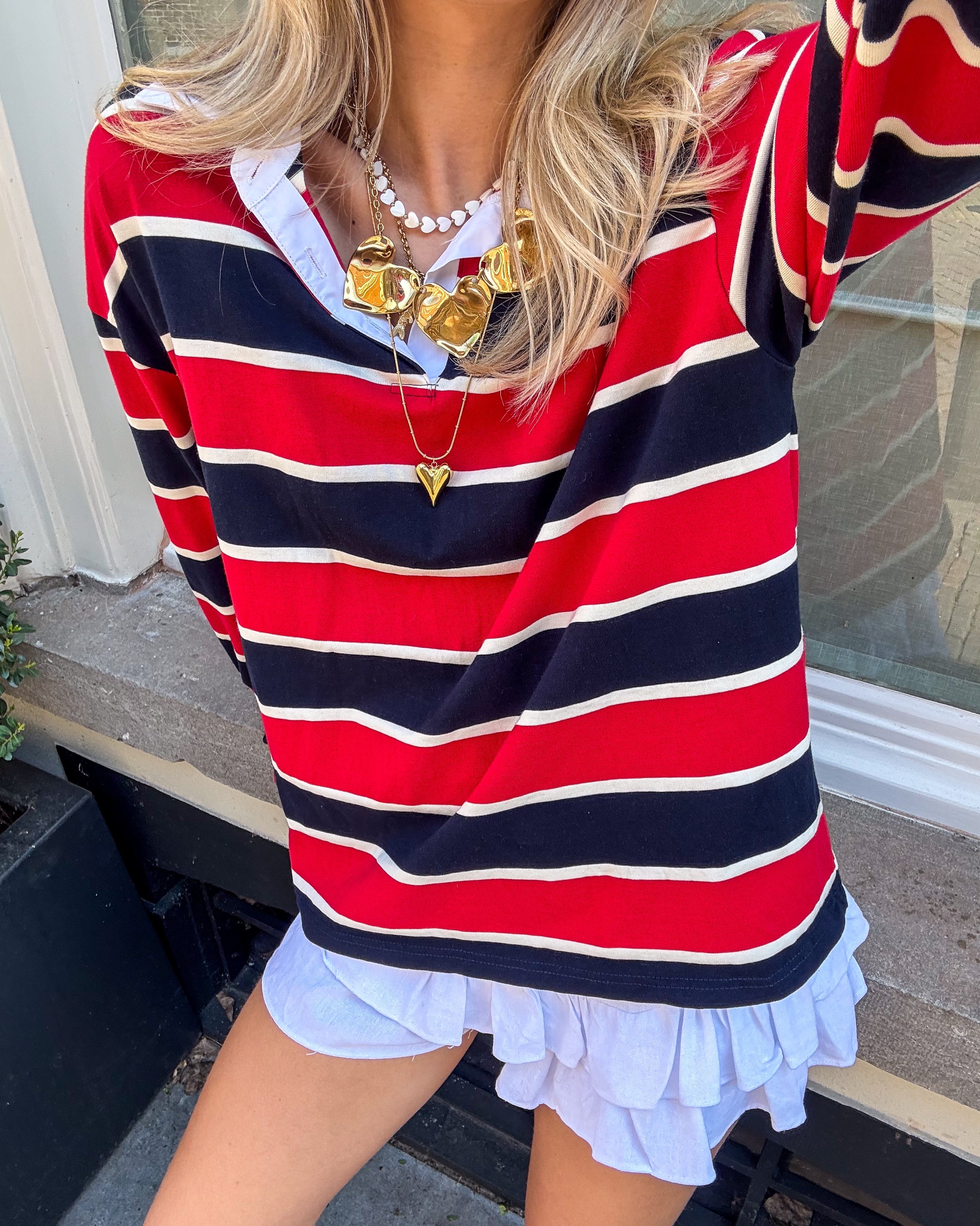 Polo Longsleeve Shirt Red