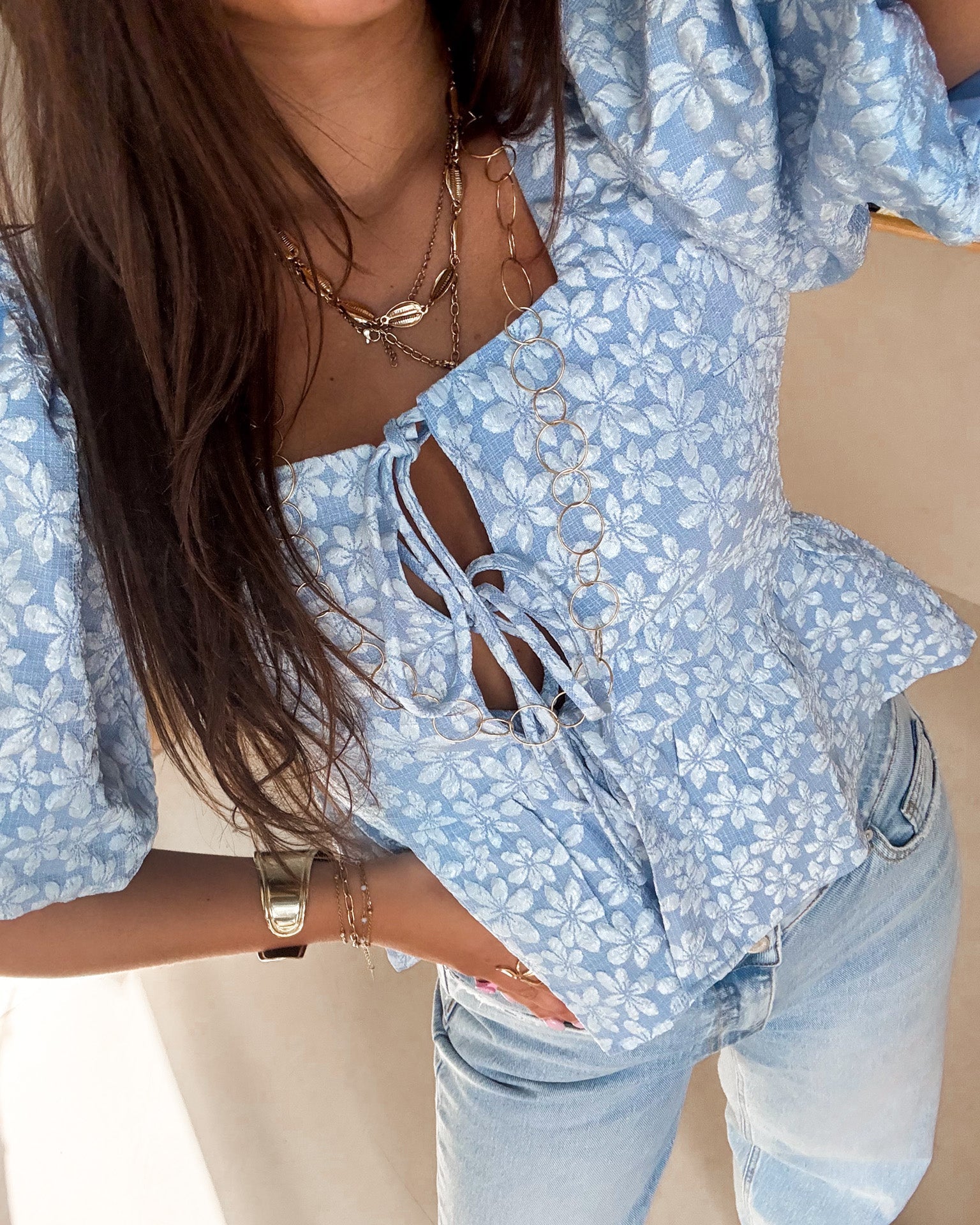 Romy Top Skye Blue