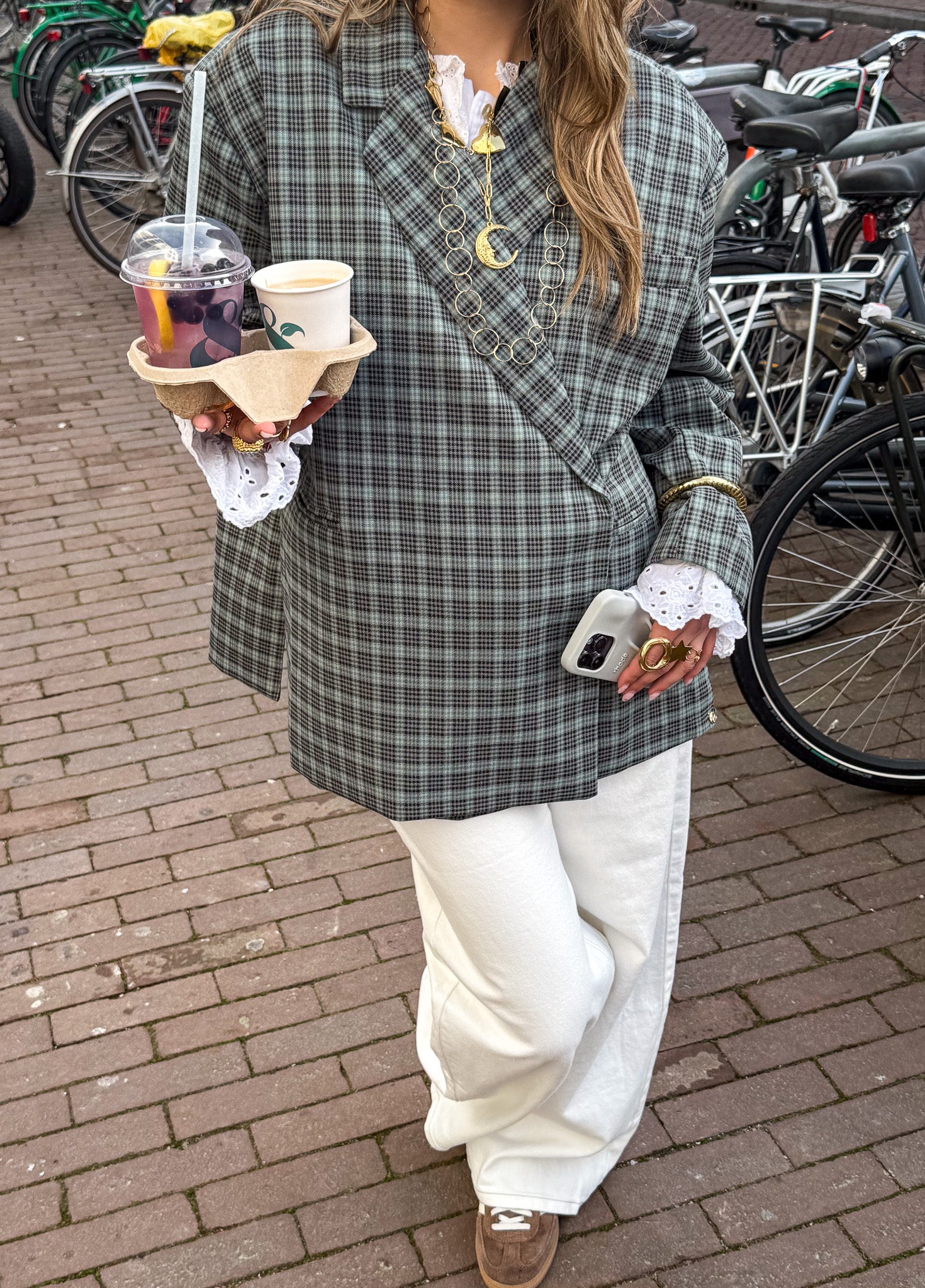 Rope Wide Leg Jeans White