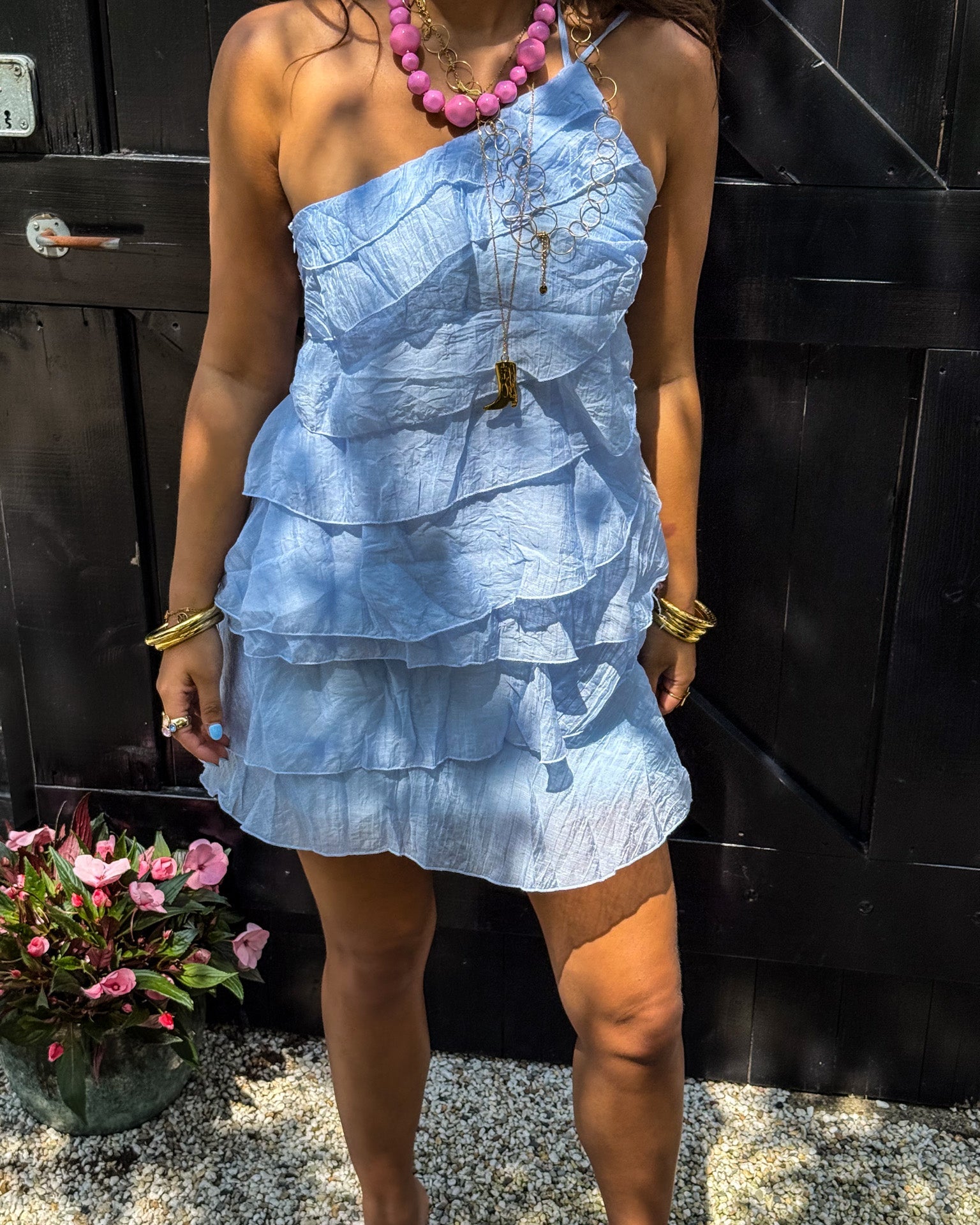 Kate Flowy Jurk Blauw