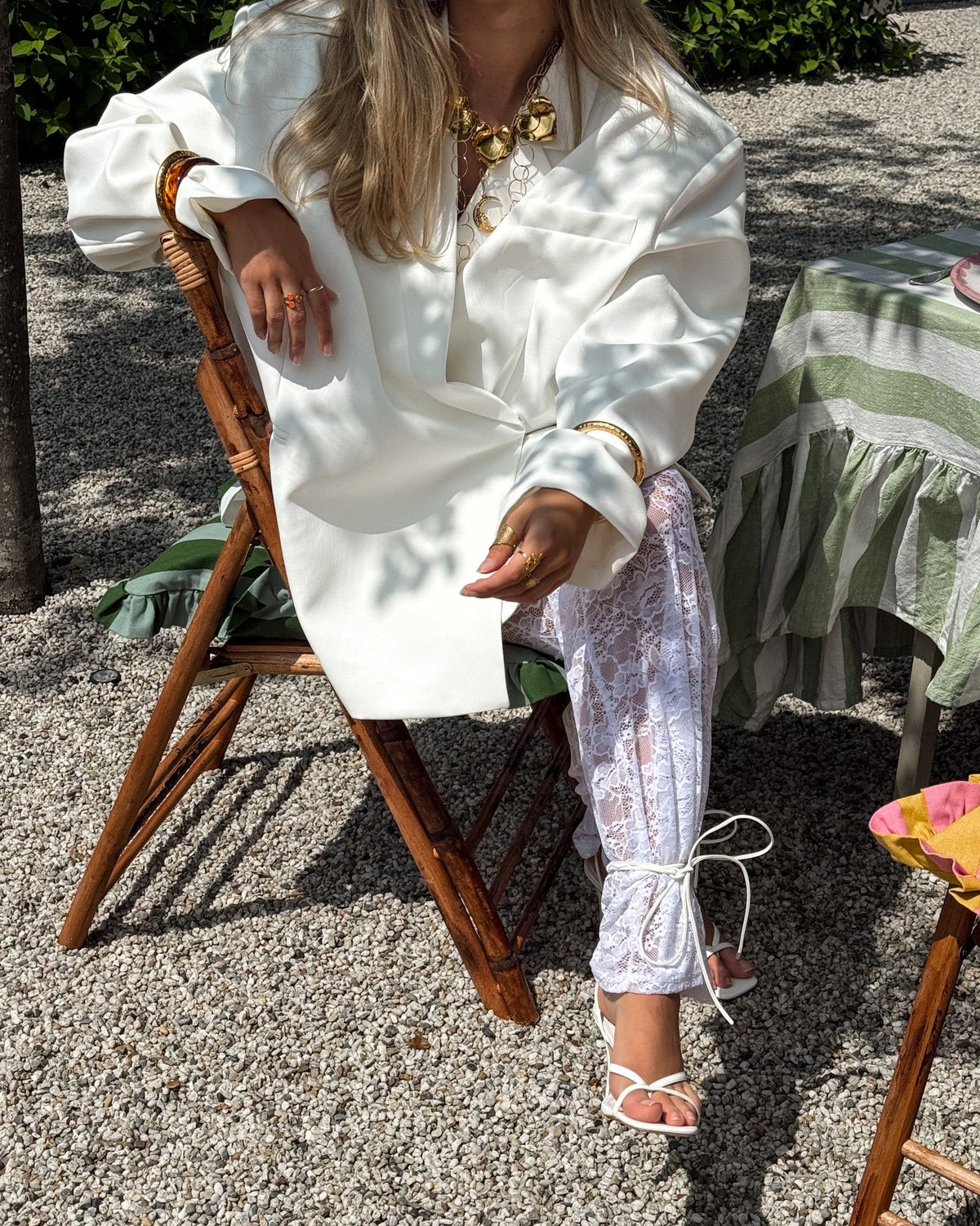 Saint Oversized Blazer | White