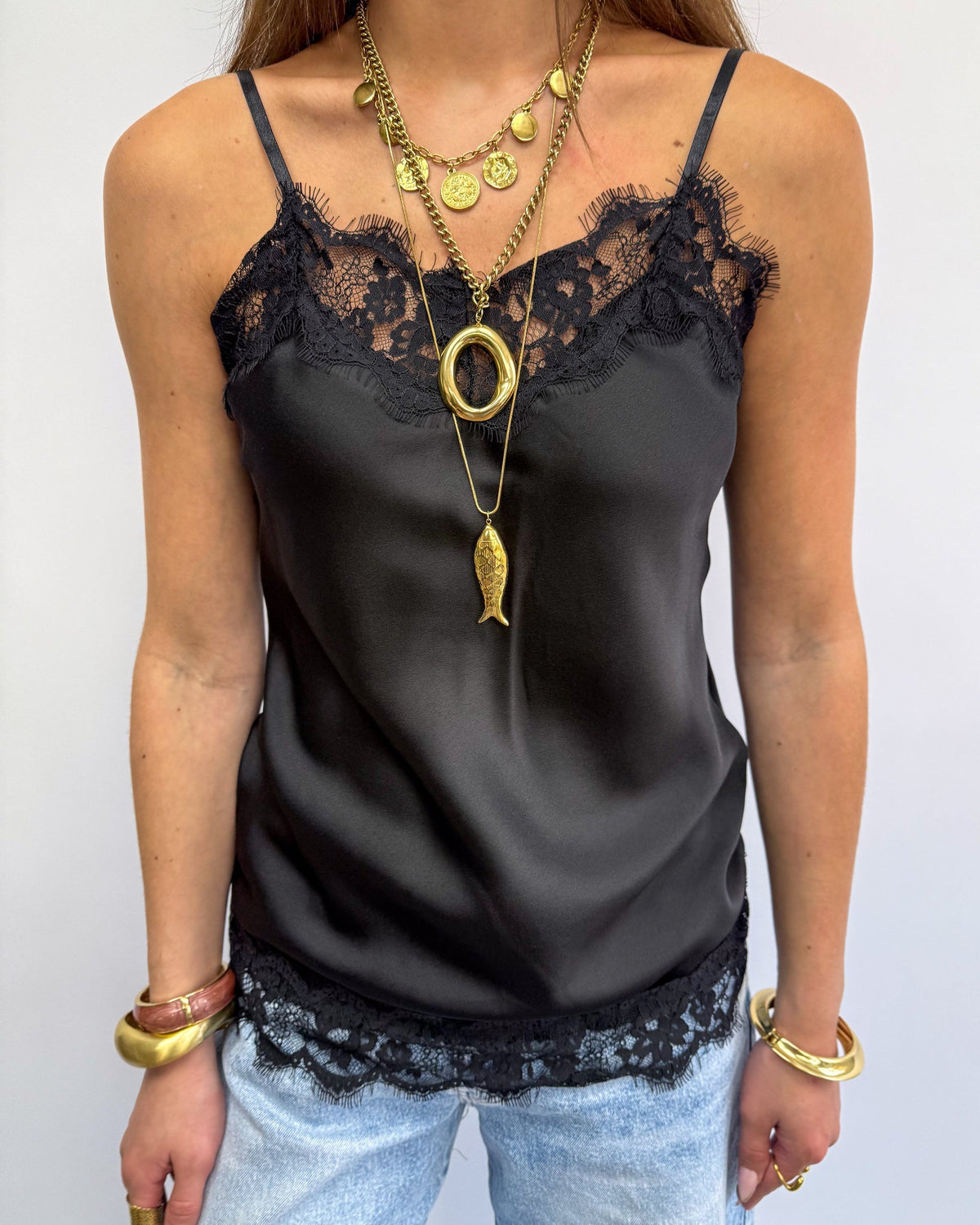 Sensa Lace Top | Black