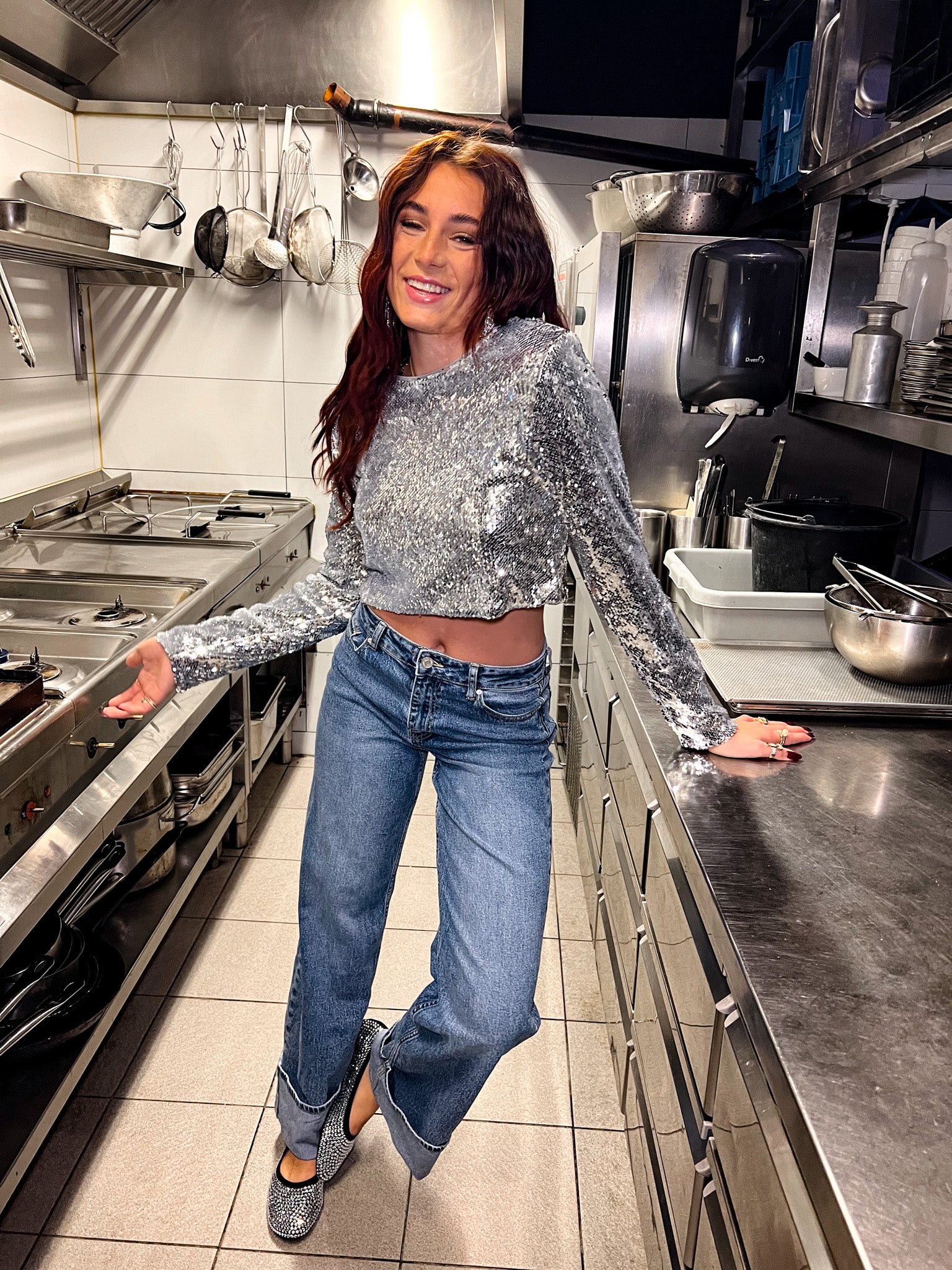Shimmering Sky Top Silver