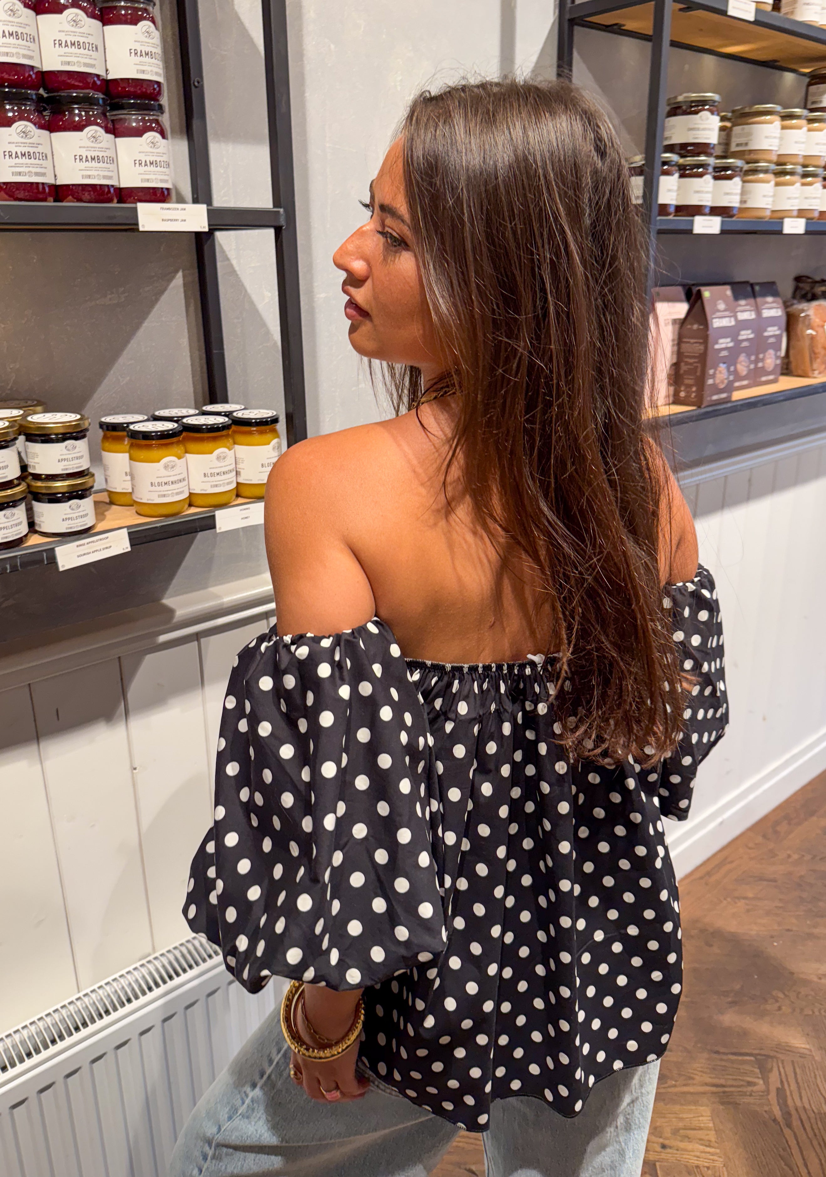 Winnie Dots Top Black