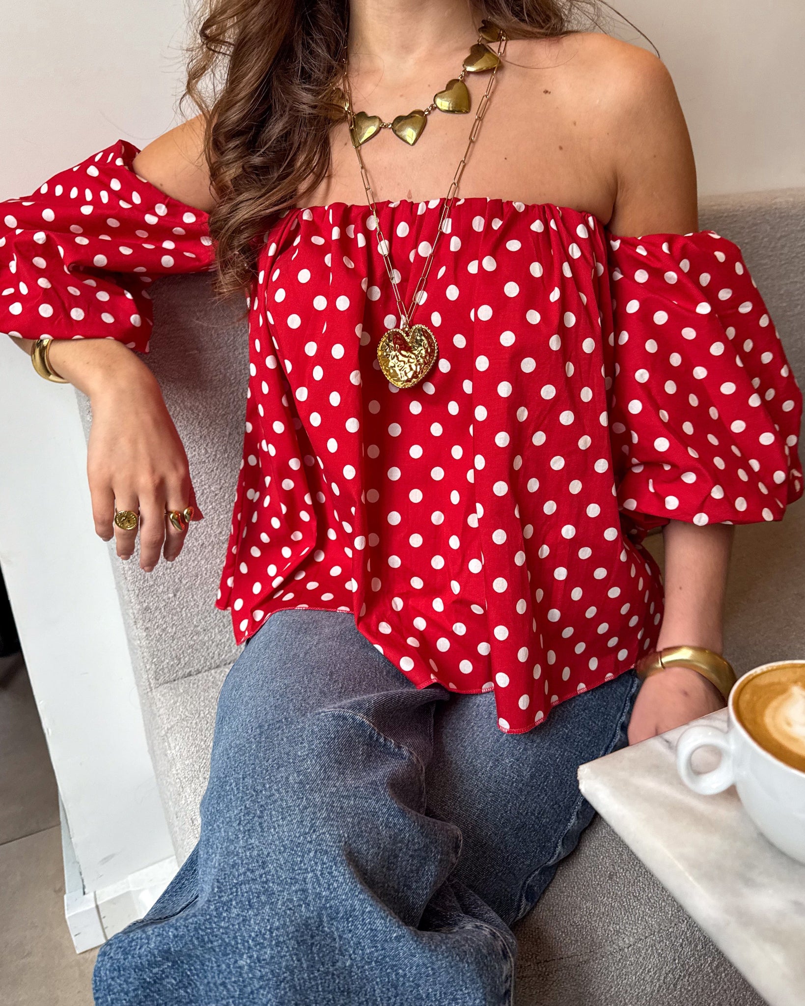 Winnie Dots Top Red