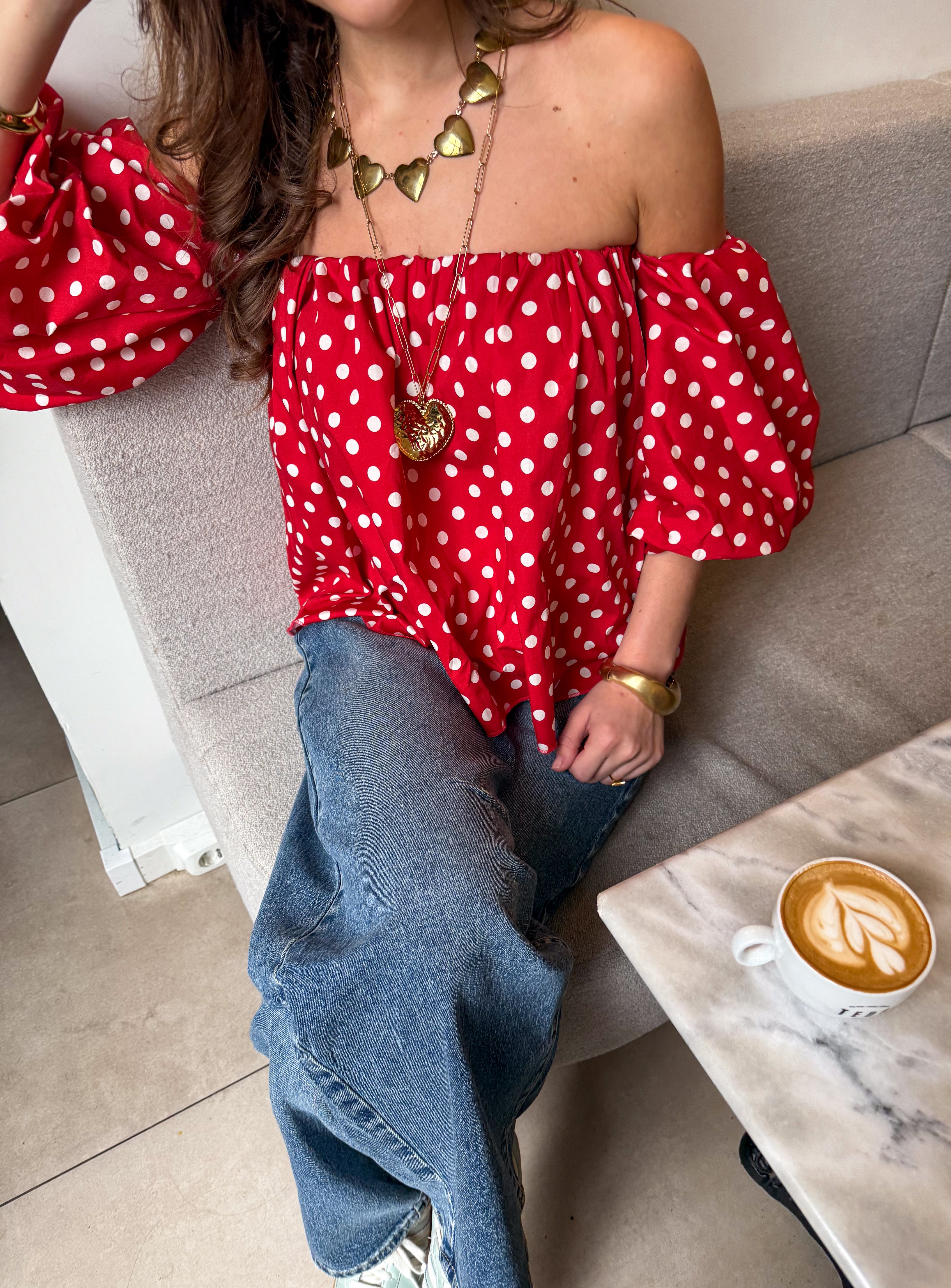 Winnie Dots Top Red