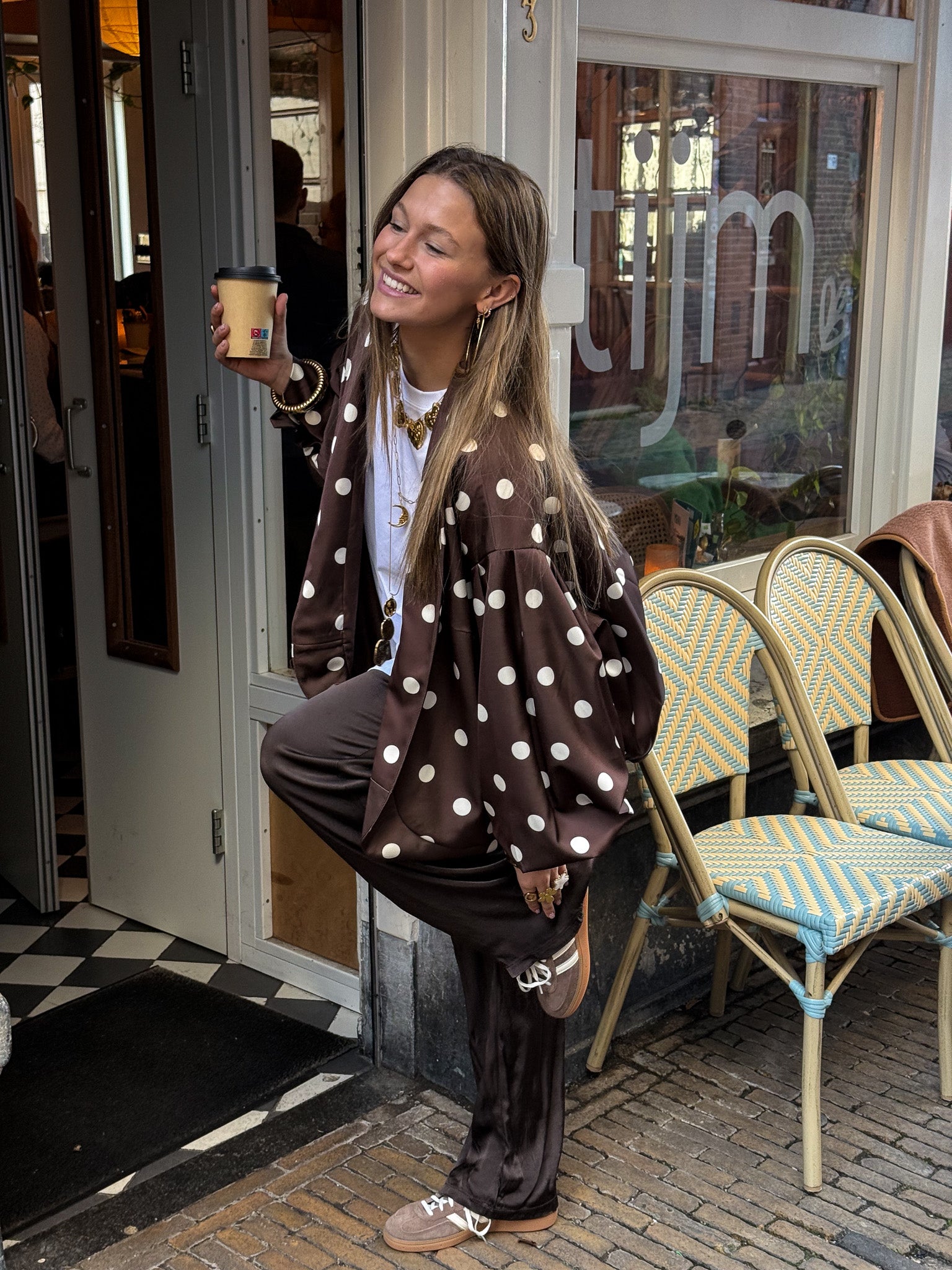 Arlo Jacket Brown Dots