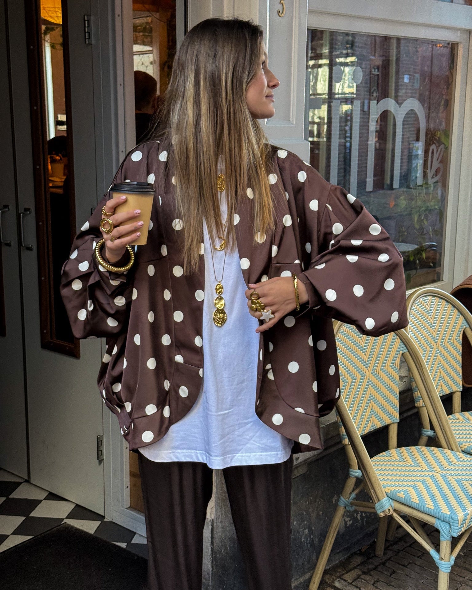 Arlo Jacket Brown Dots