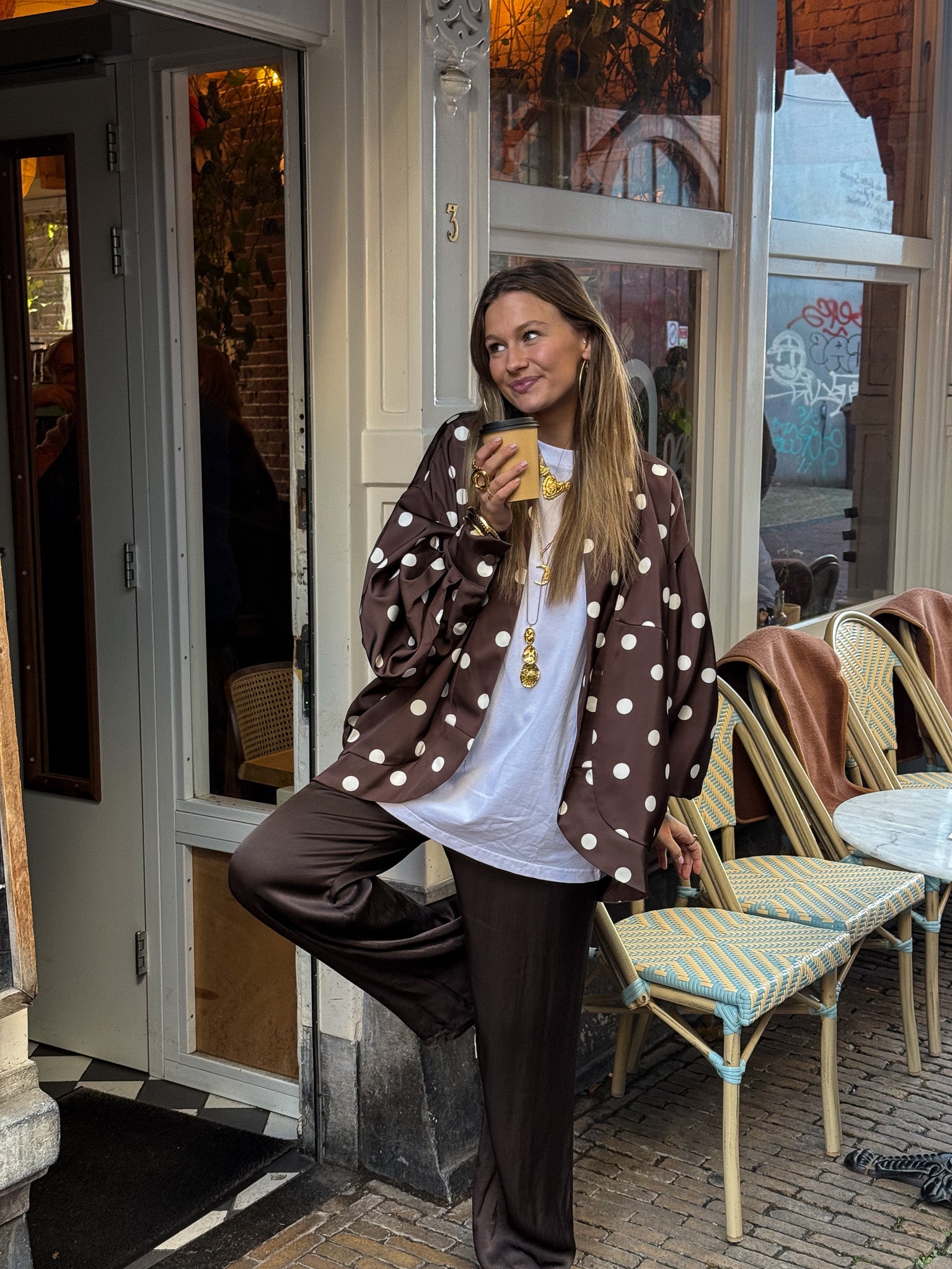 Arlo Jacket Brown Dots