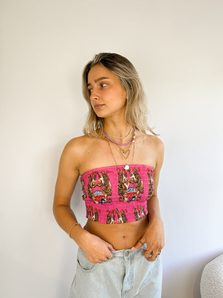Avanti Bandeau Top Pink Tiger | Pink