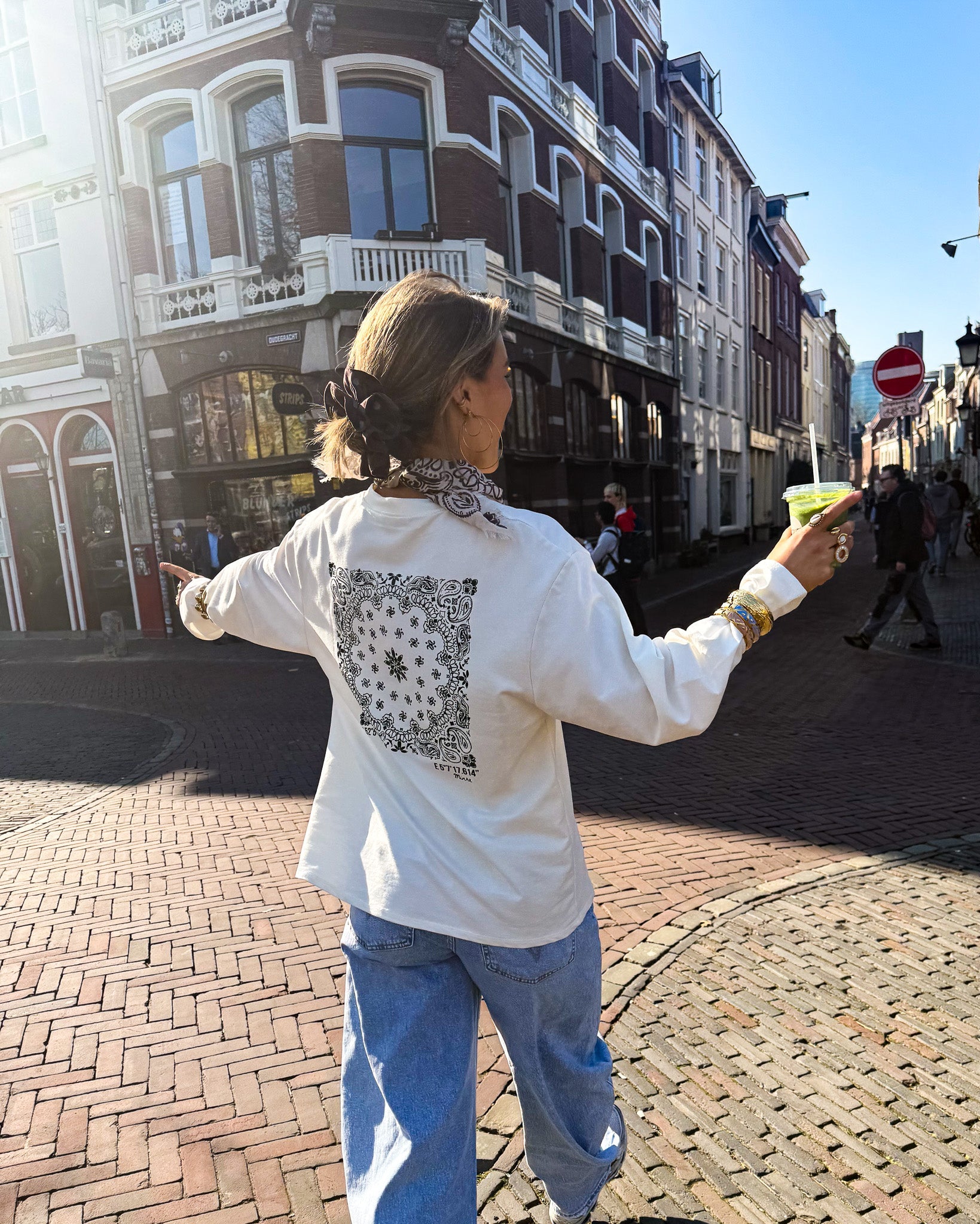 Bandana Longsleeve Shirt Wit