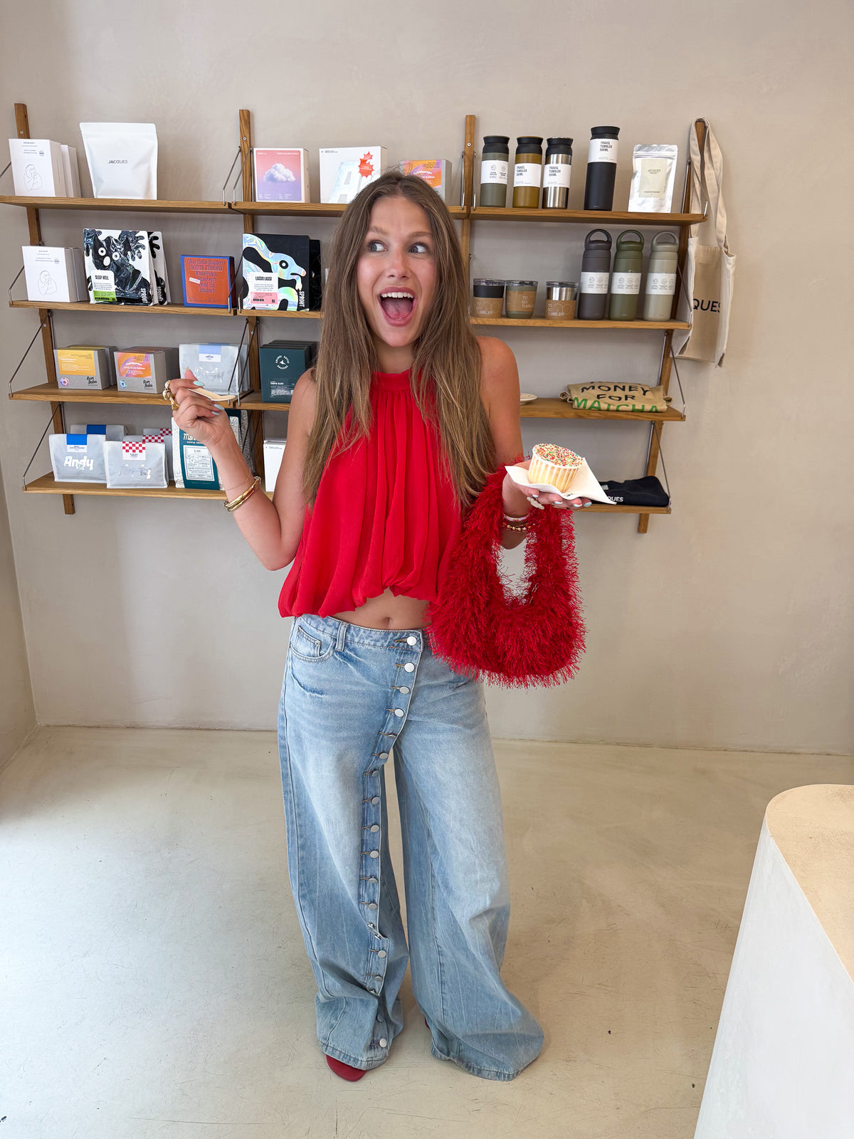 Beaudine Top Rood