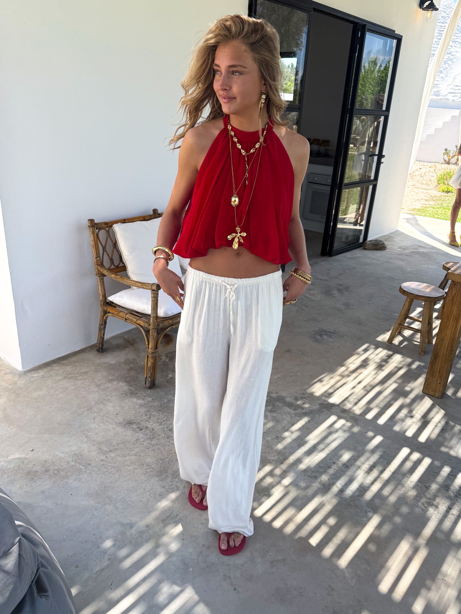 Beaudine Top Rood