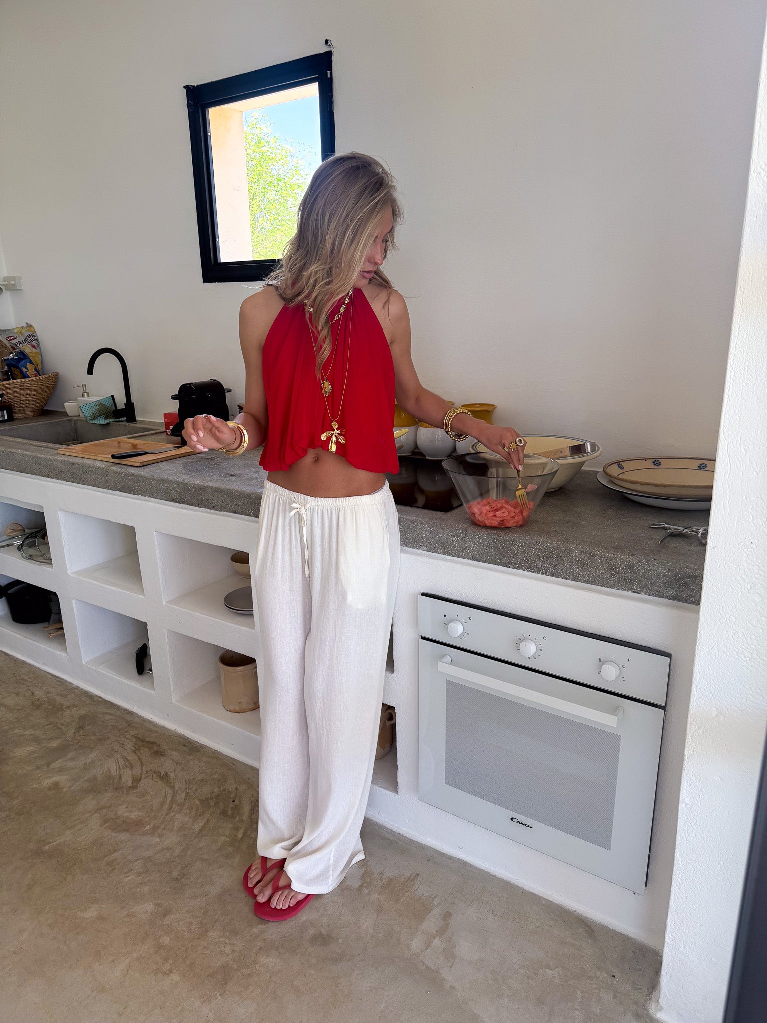 Beaudine Top Rood
